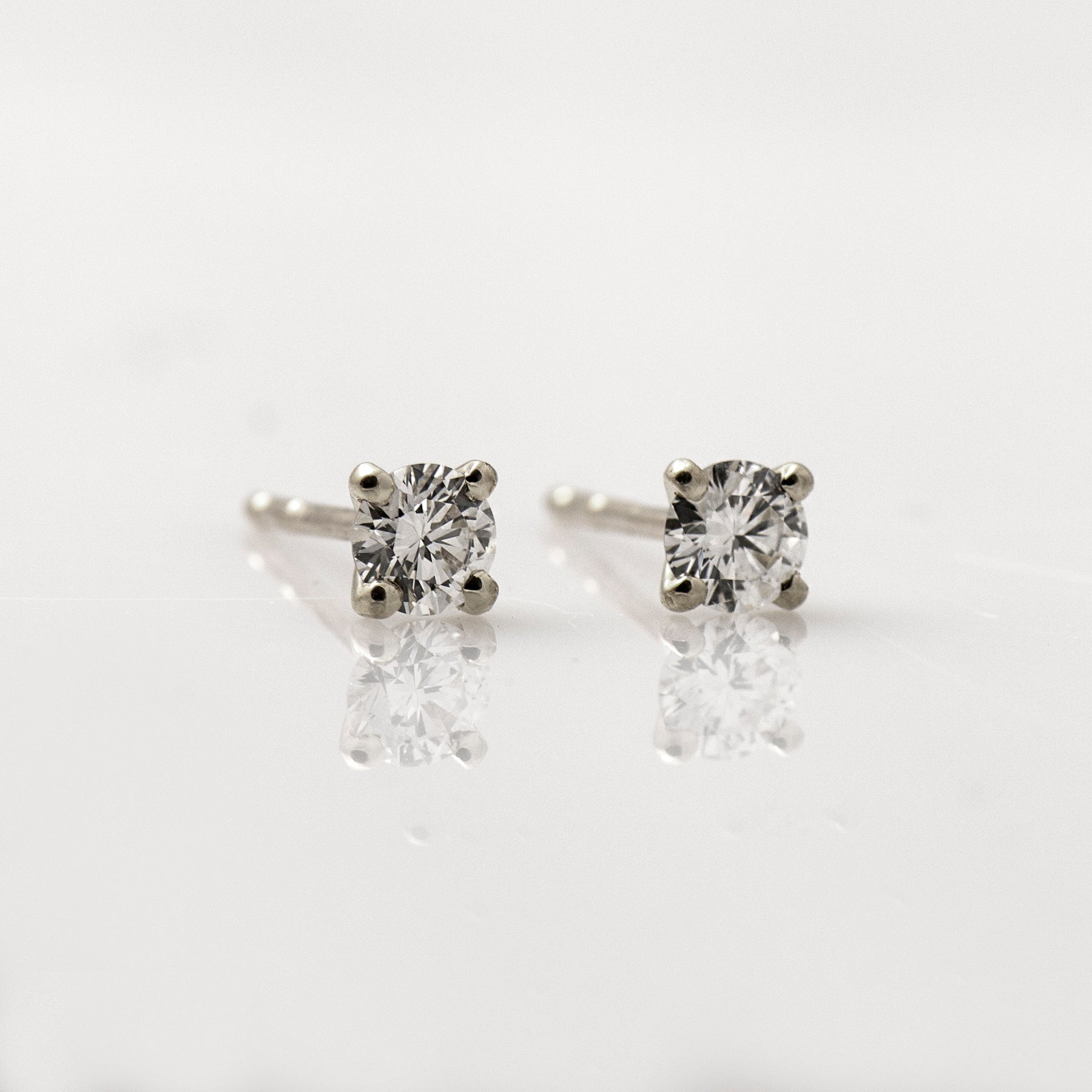Round Lab Diamond Studs