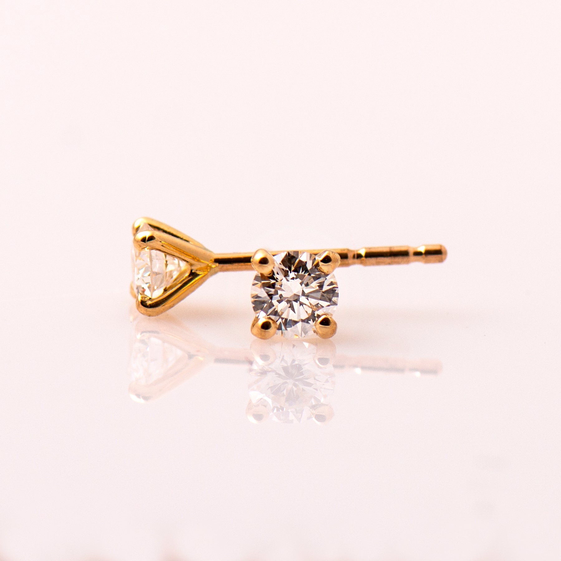 Round Lab Diamond Studs
