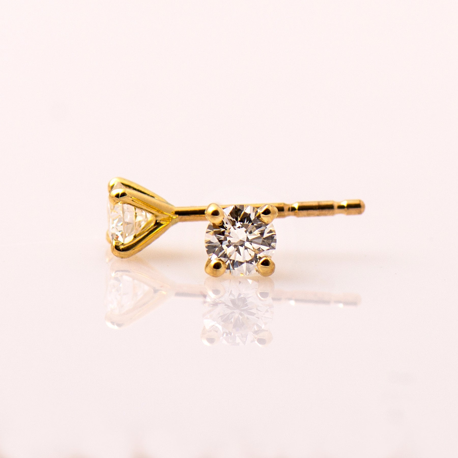 Round Lab Diamond Studs