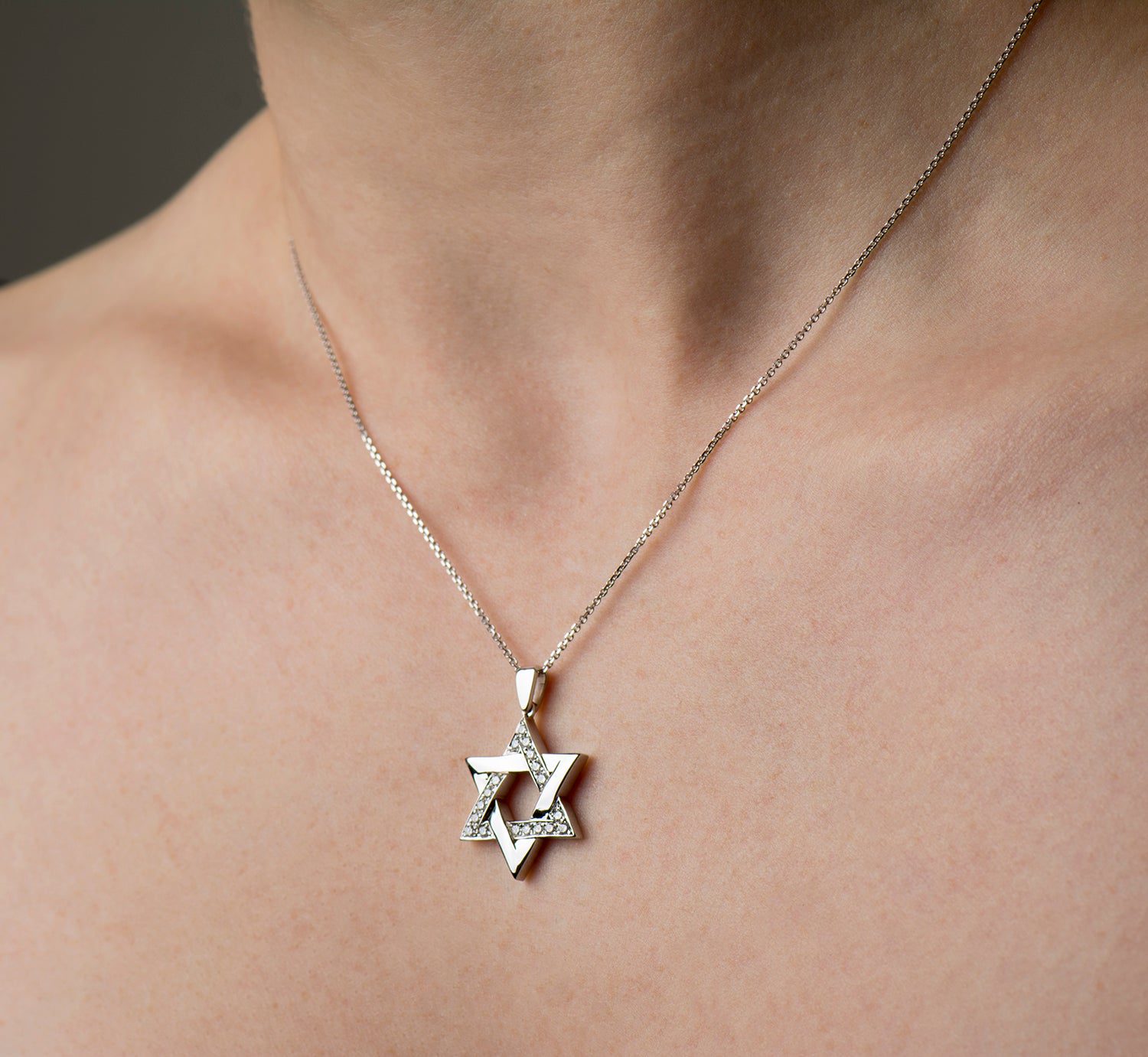 Star of David Interlocked Necklace