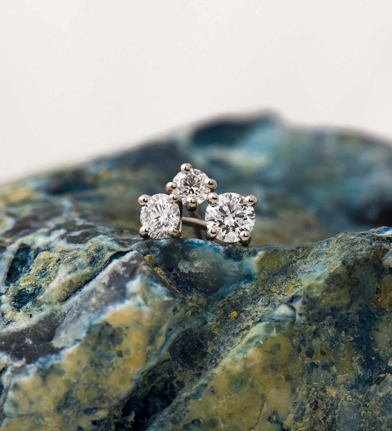 Round Lab Diamond Studs