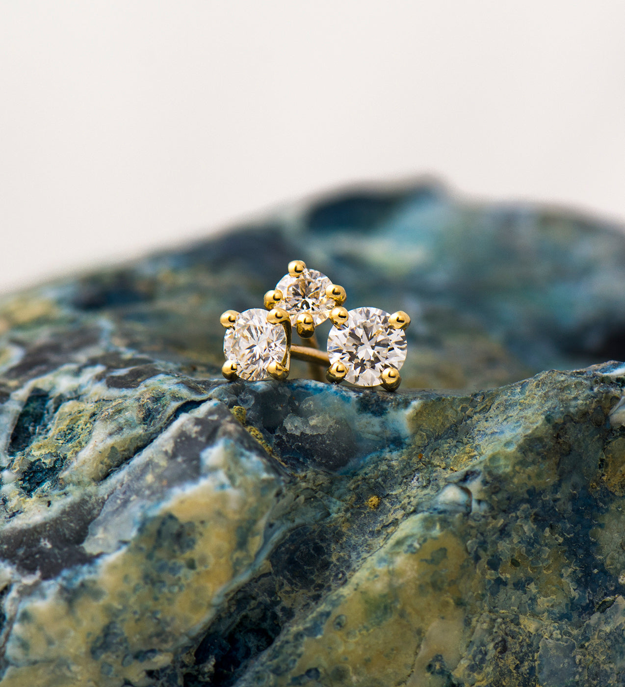 Round Lab Diamond Studs