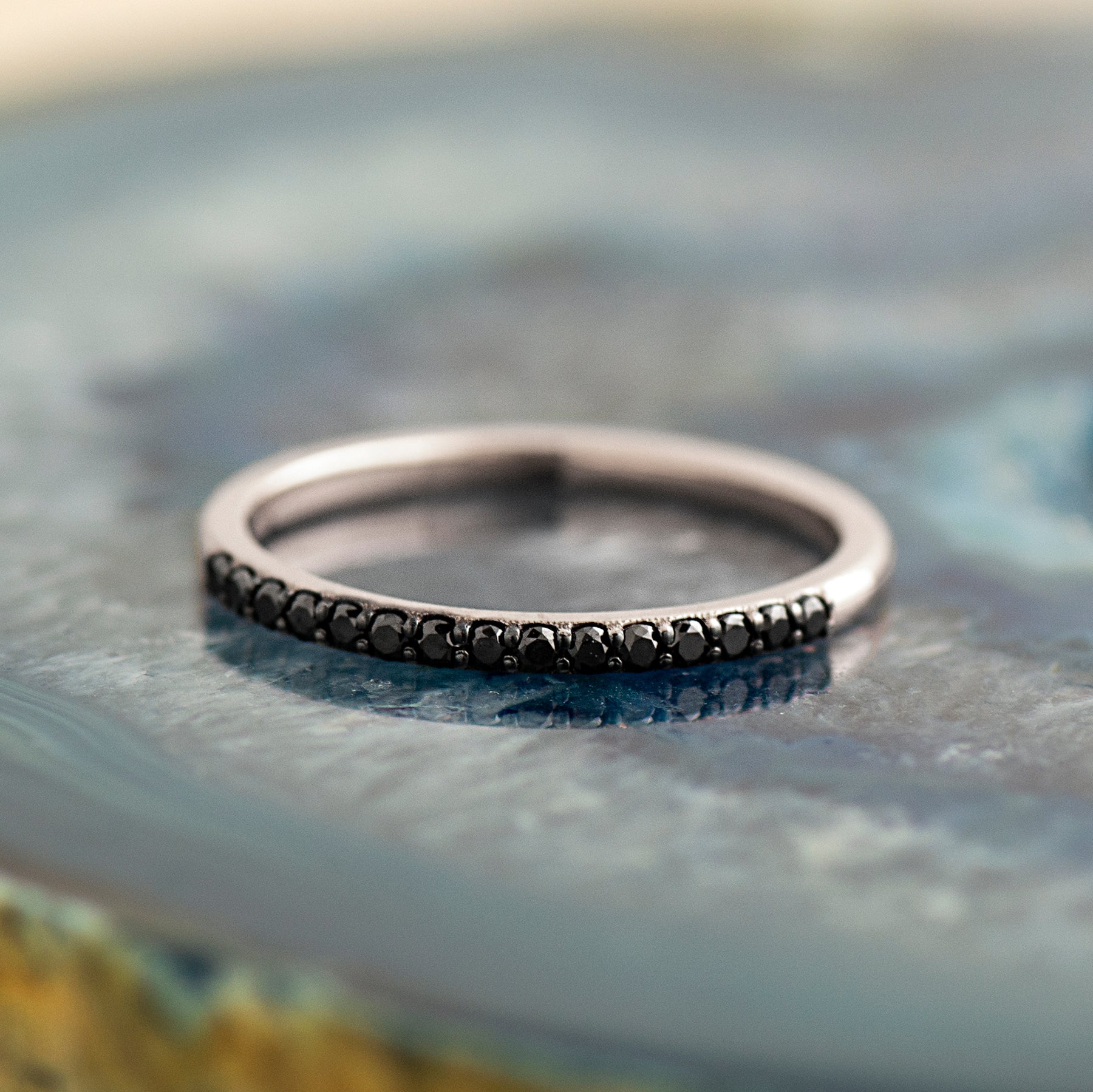 15 Black Diamonds Ring