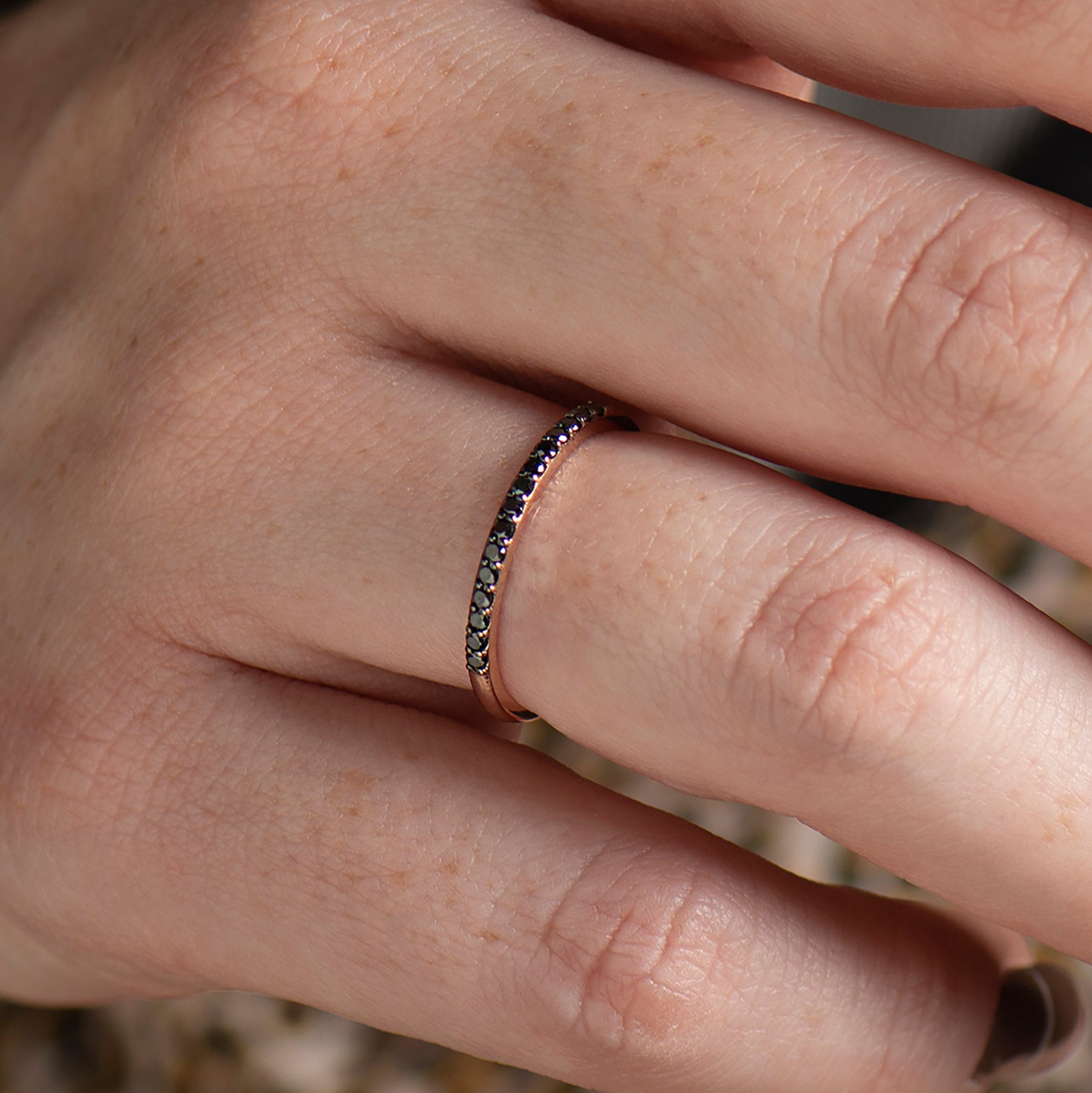 15 Black Diamonds Ring