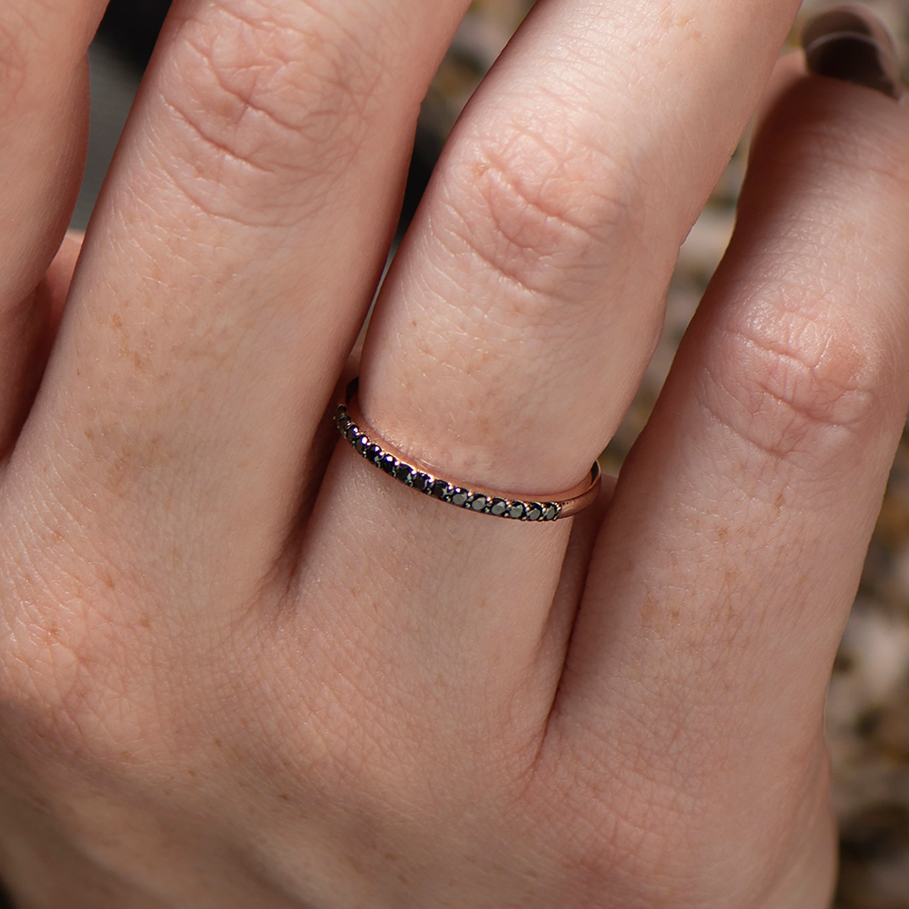 15 Black Diamonds Ring