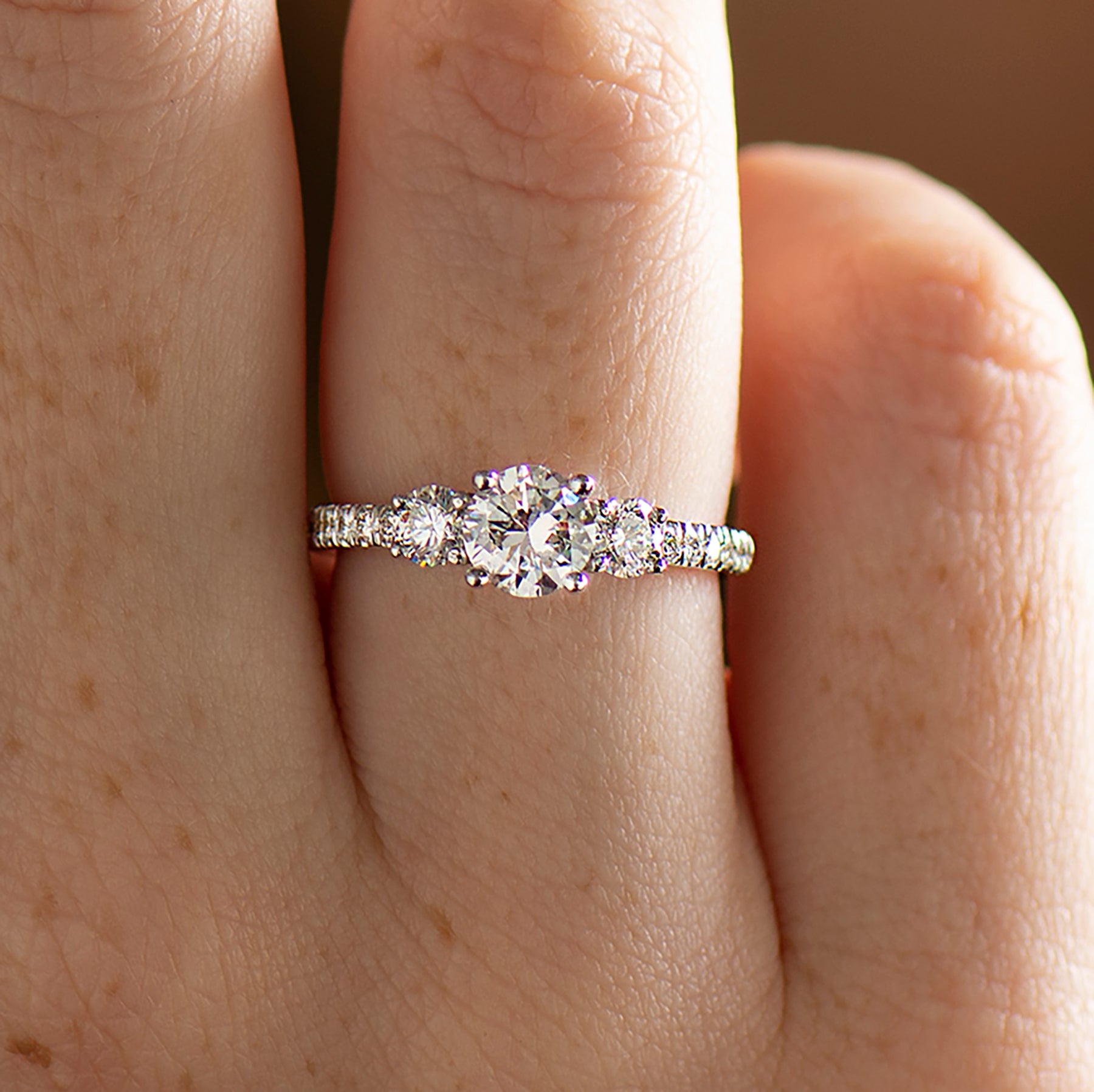 Three Stone Diamonds Ring