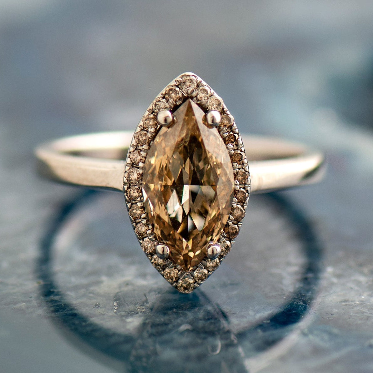 Marquise Halo Ring