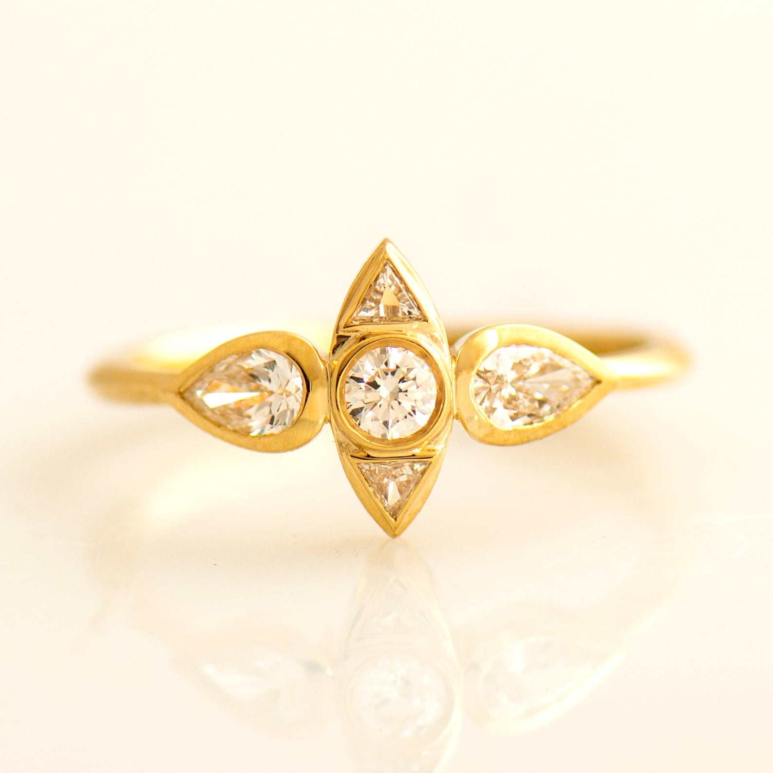The Boho Diamond Ring - 14K Yellow Gold