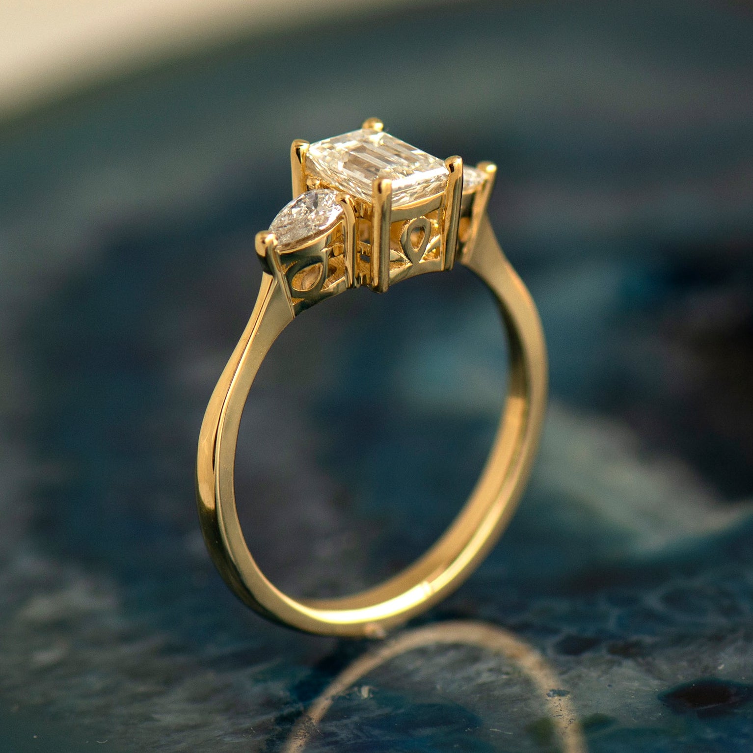 Three Stones Engagement Ring