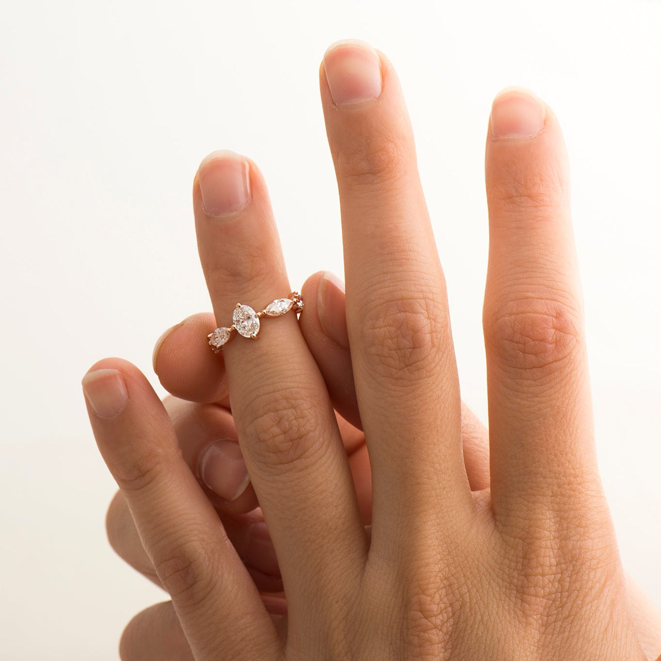 The Crown Ring - Oval Marquise & Round