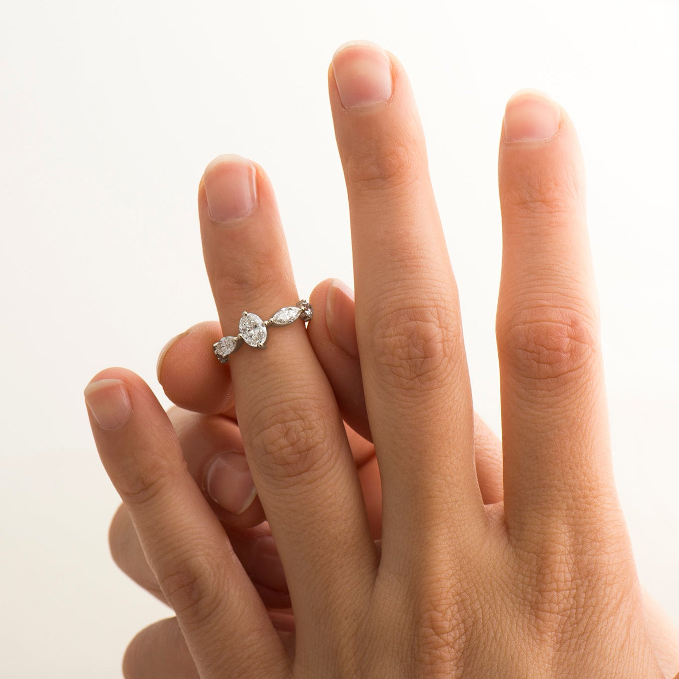The Crown Ring - Oval Marquise & Round