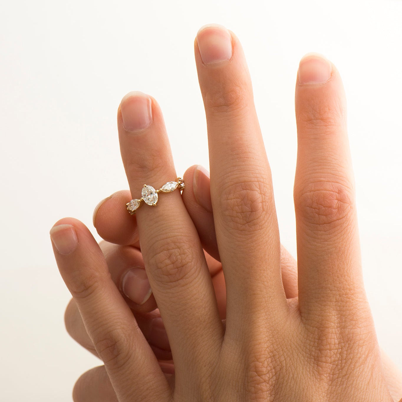 The Crown Ring - Oval Marquise & Round
