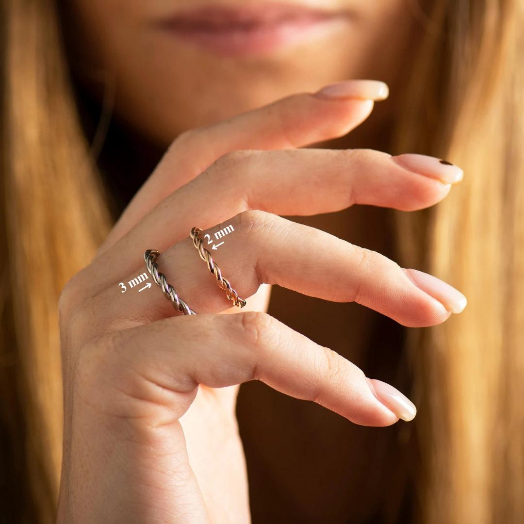 3 MM Braided Ring