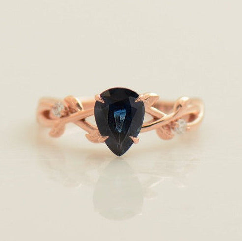 Nature Inspired Leaf Engagement Ring