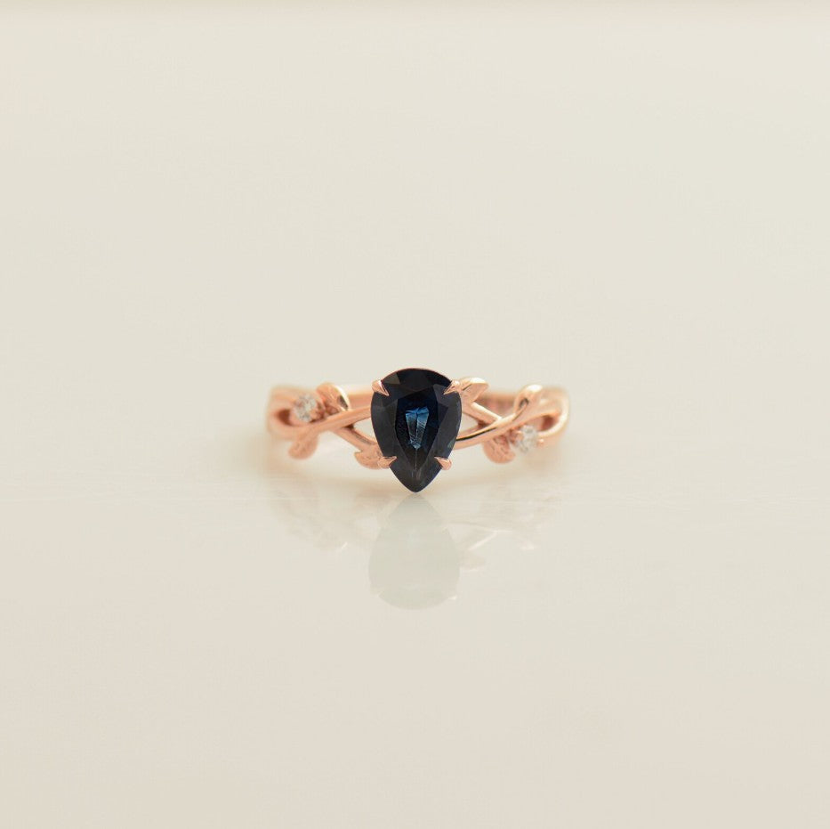 Nature Inspired Leaf Engagement Ring