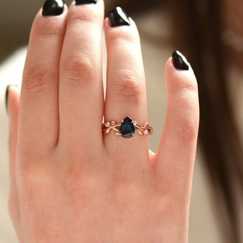 Nature Inspired Leaf Engagement Ring