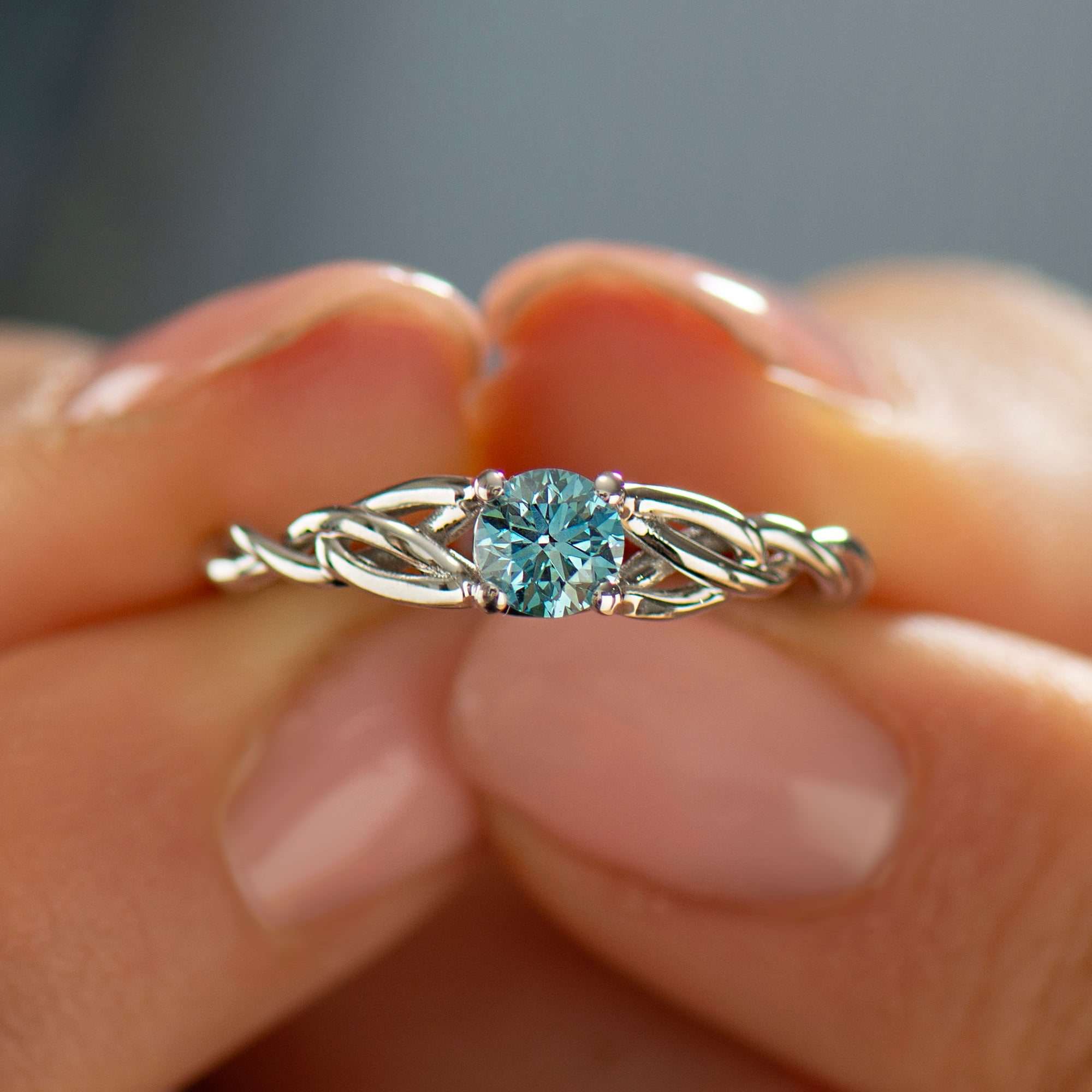 Sky Blue Celtic Ring
