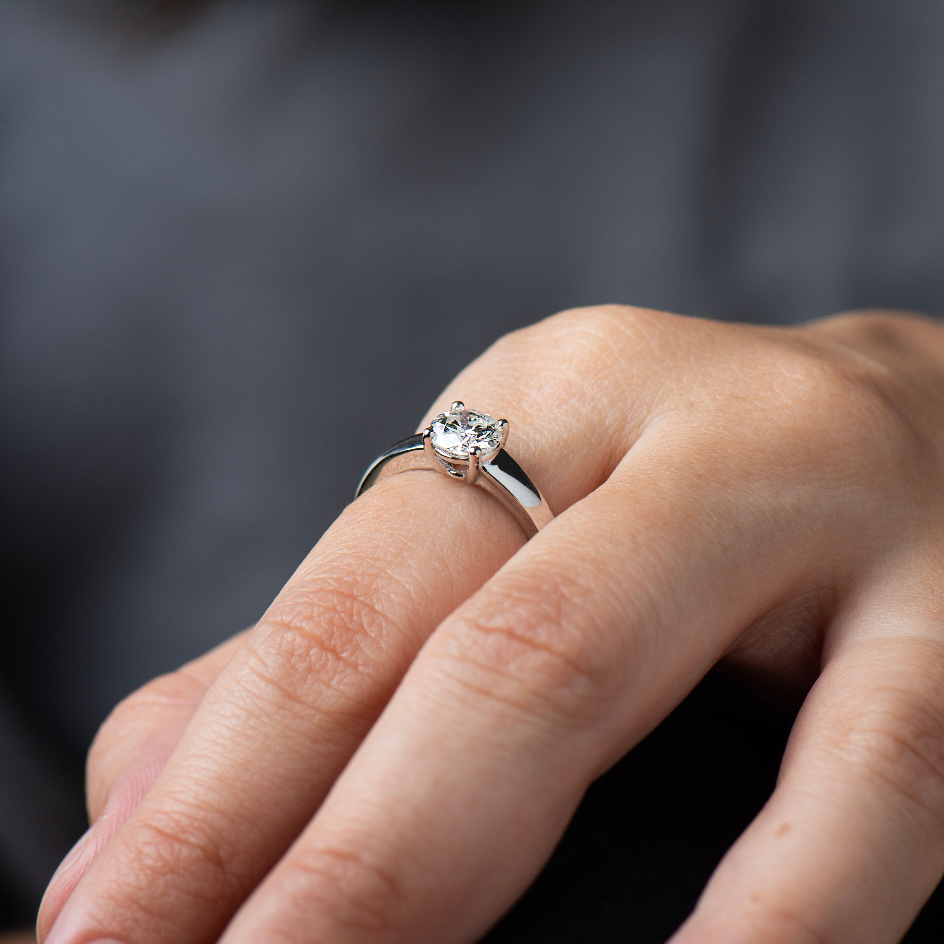 Bold Solitaire Diamond Ring