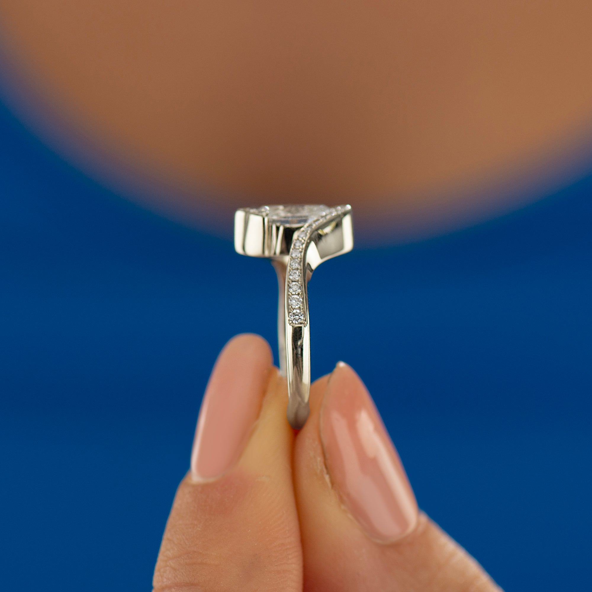 Oval Bypass Lab Diamond Ring