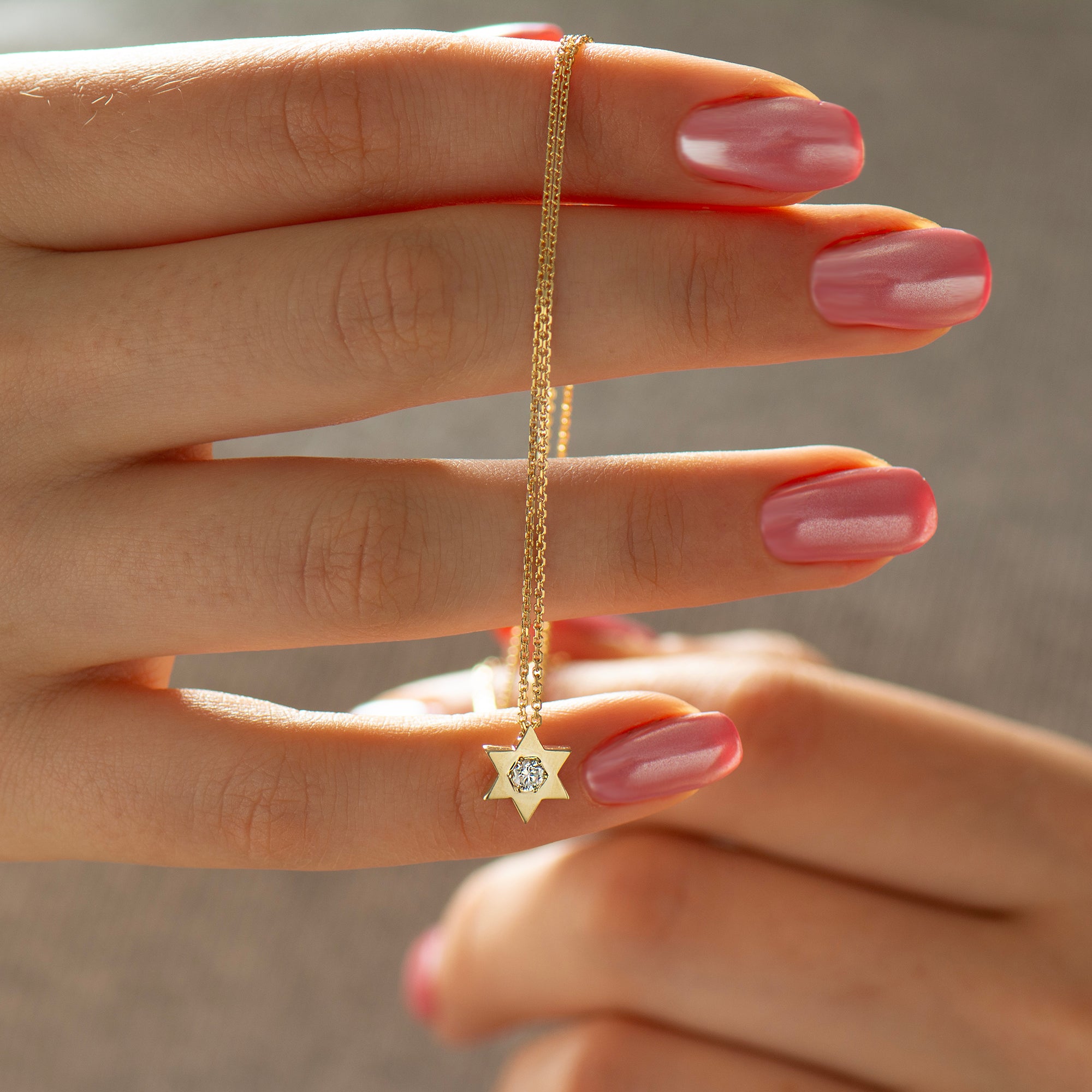 Star of David Diamond Necklace