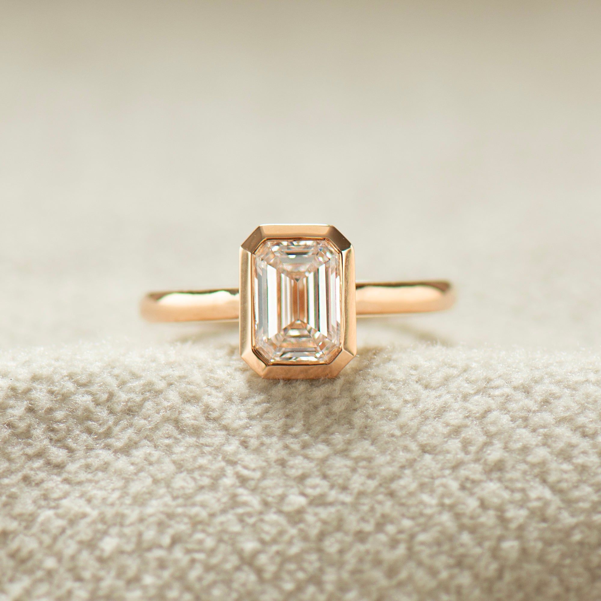 The Emerald Cut Bezel - One Carat