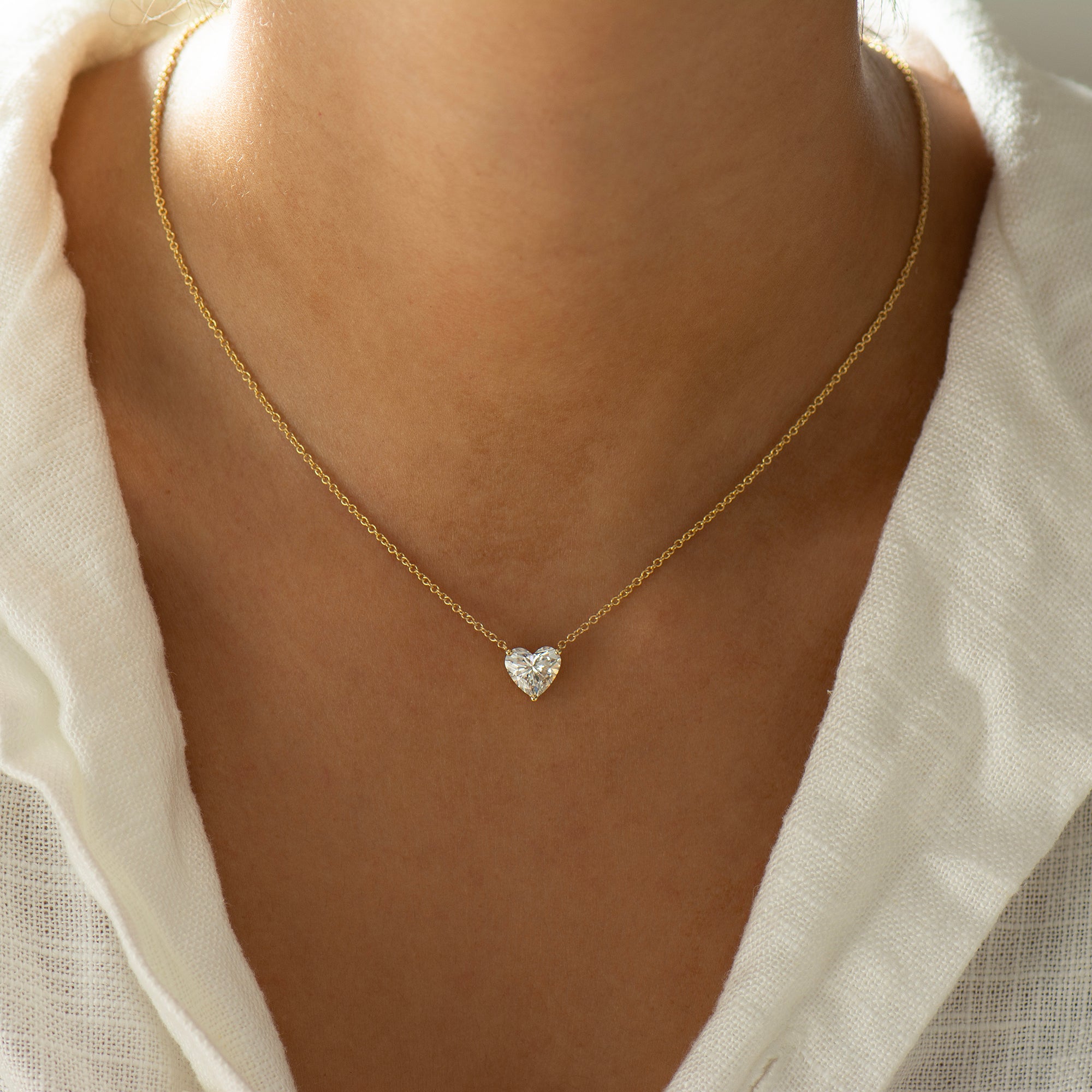 Lab Grown Heart Necklace