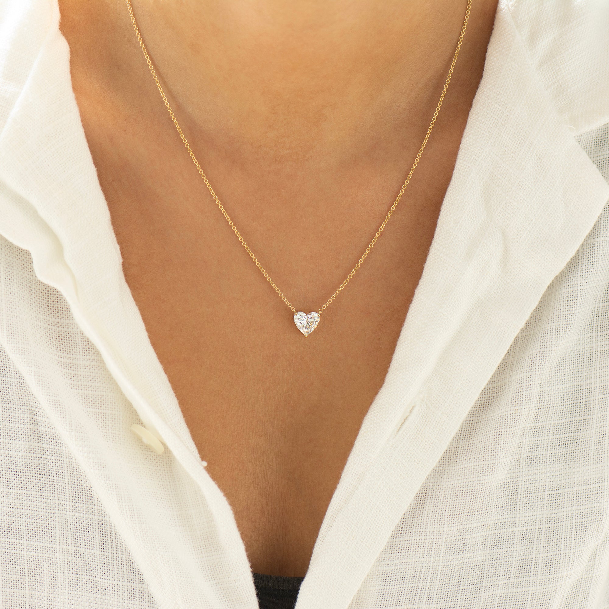 Lab Grown Heart Necklace