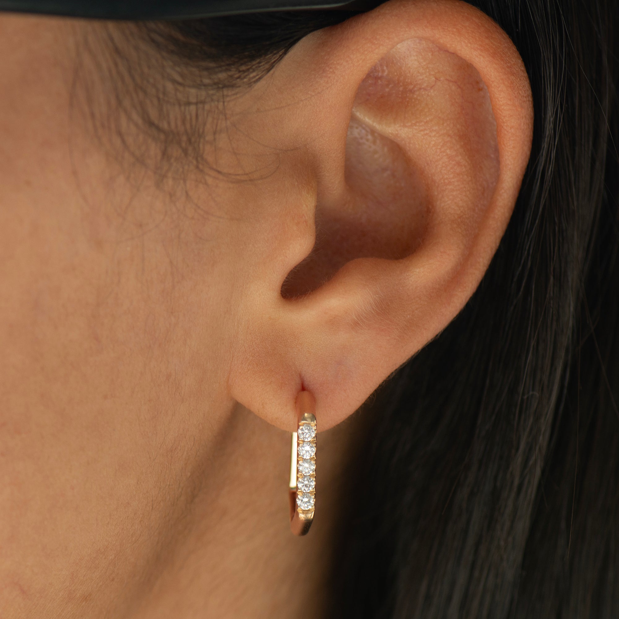 Hexagonal Diamond Earrings