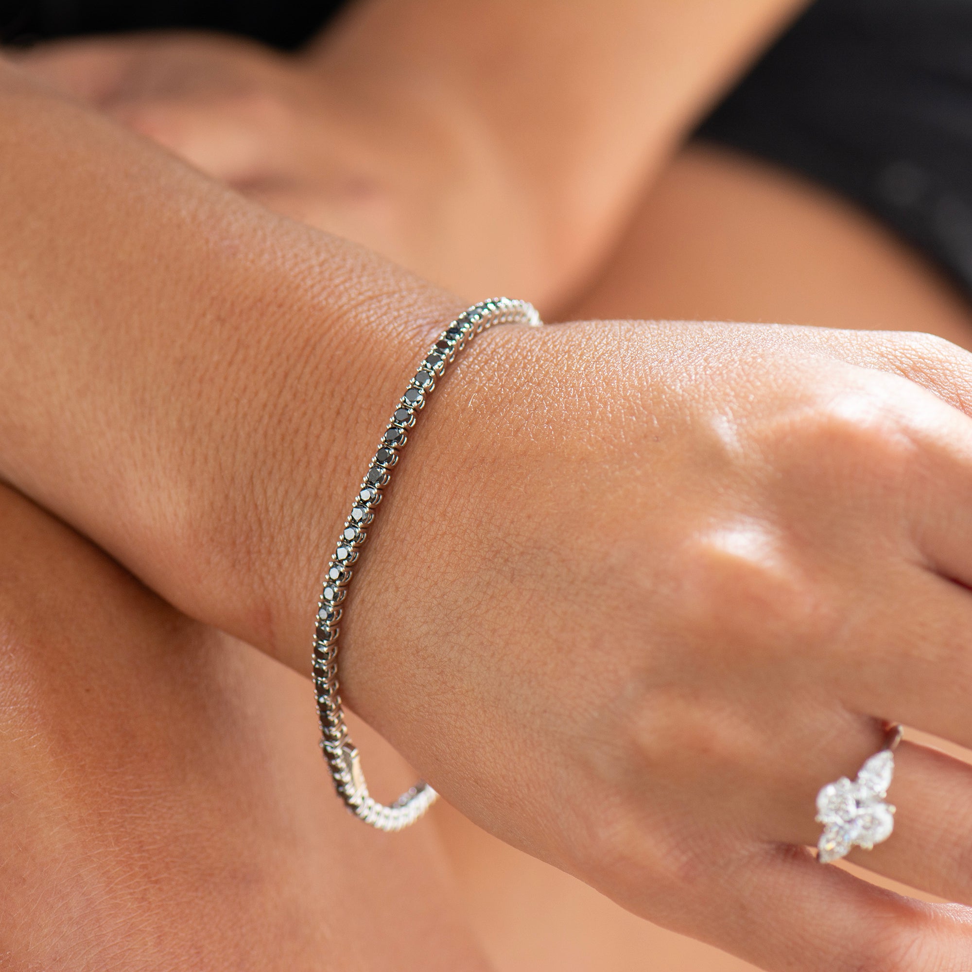 Black Diamonds Tennis Bracelet