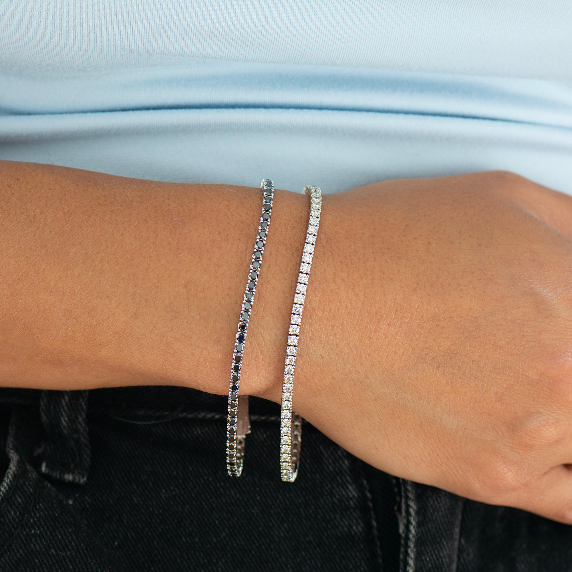 Black Diamonds Tennis Bracelet