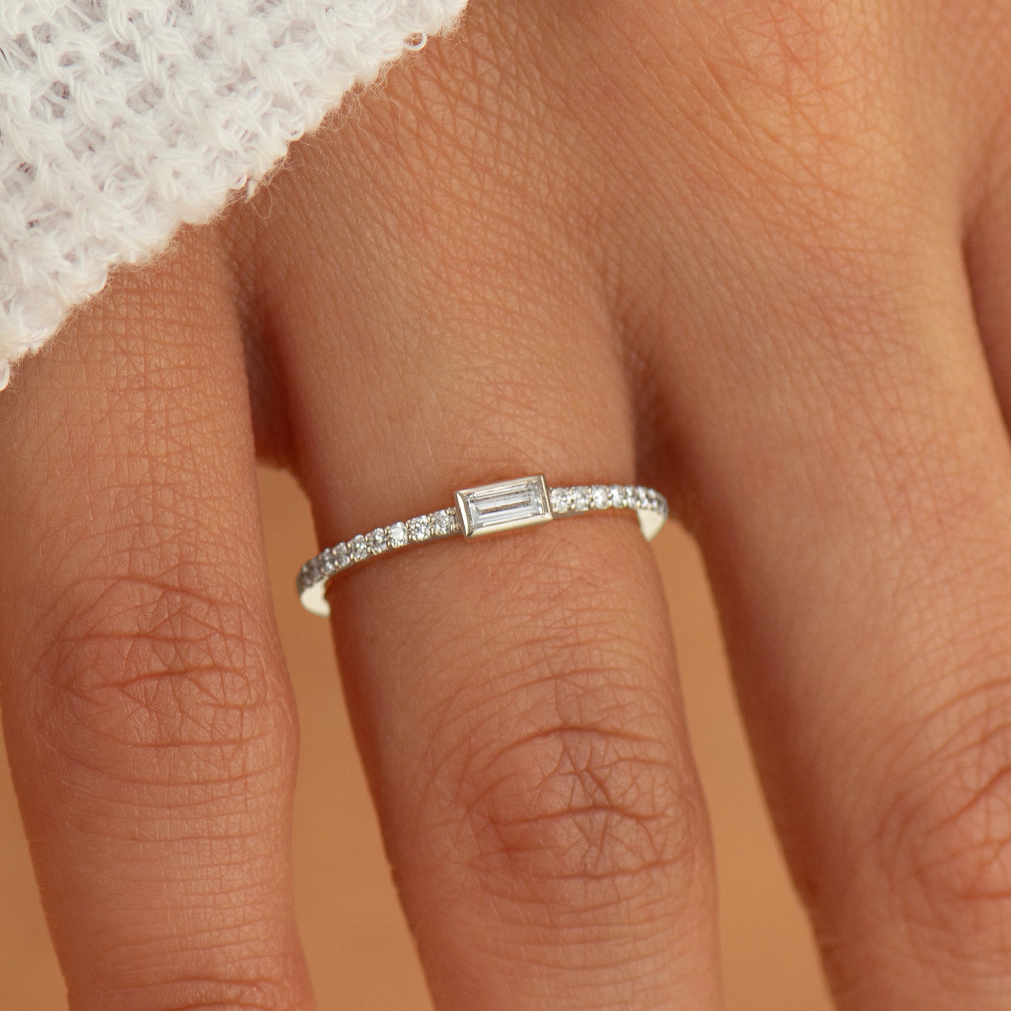Bezel Baguette Diamond Ring
