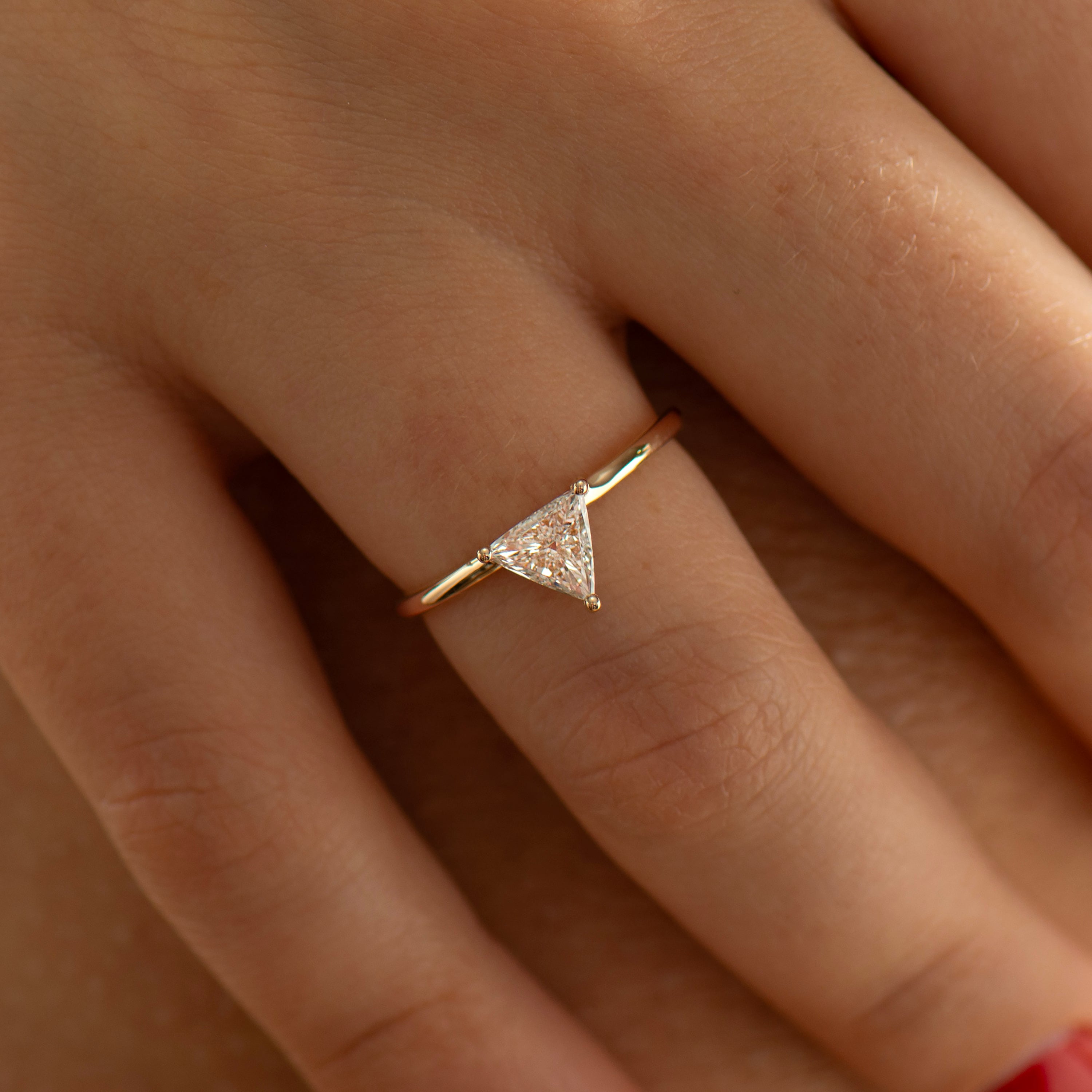 Triangle Engagement Ring