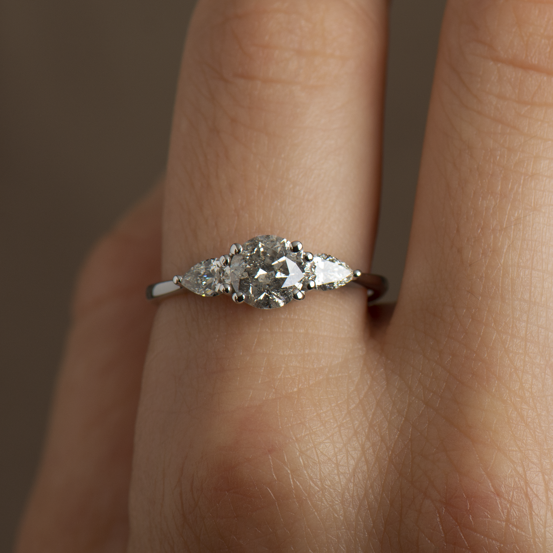 Salt And Pepper Engagement Ring