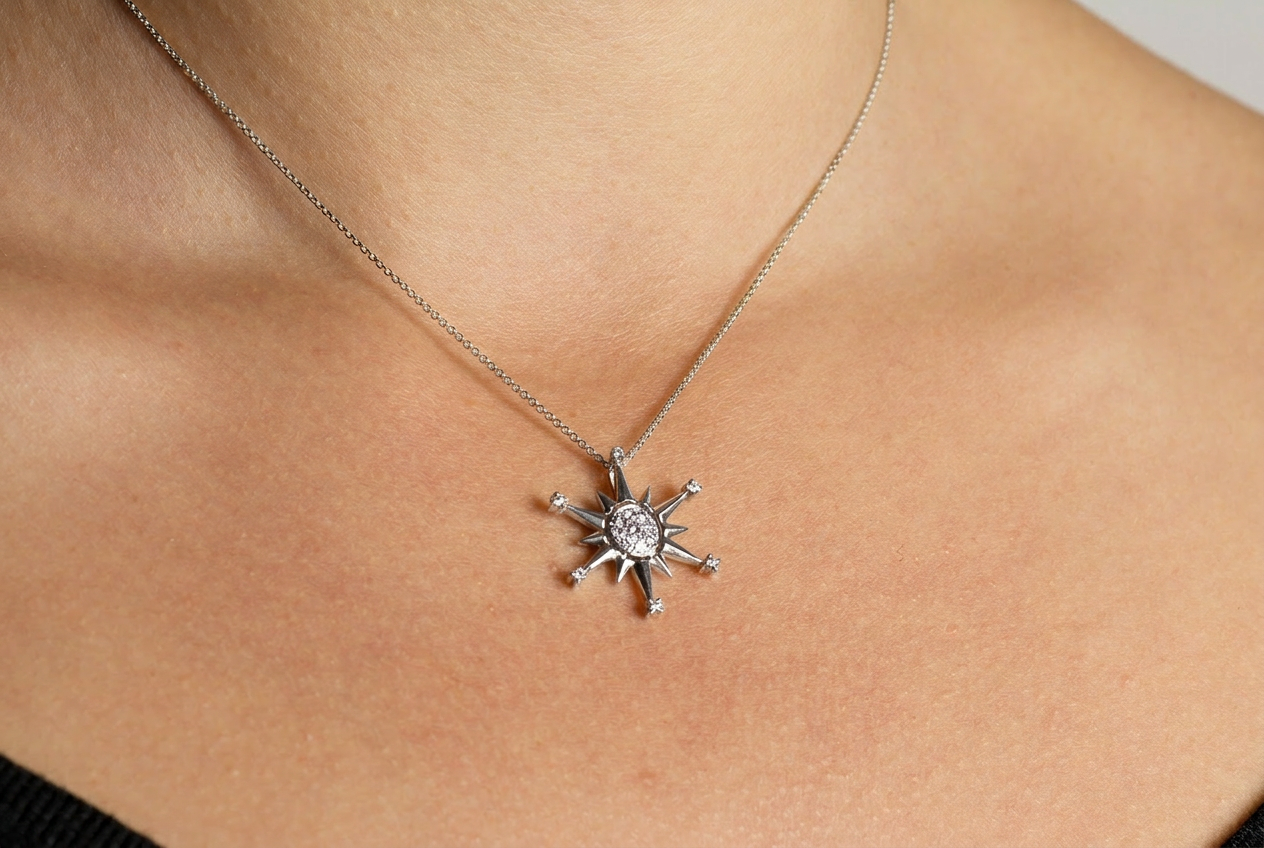 Sunburst Diamond Necklace