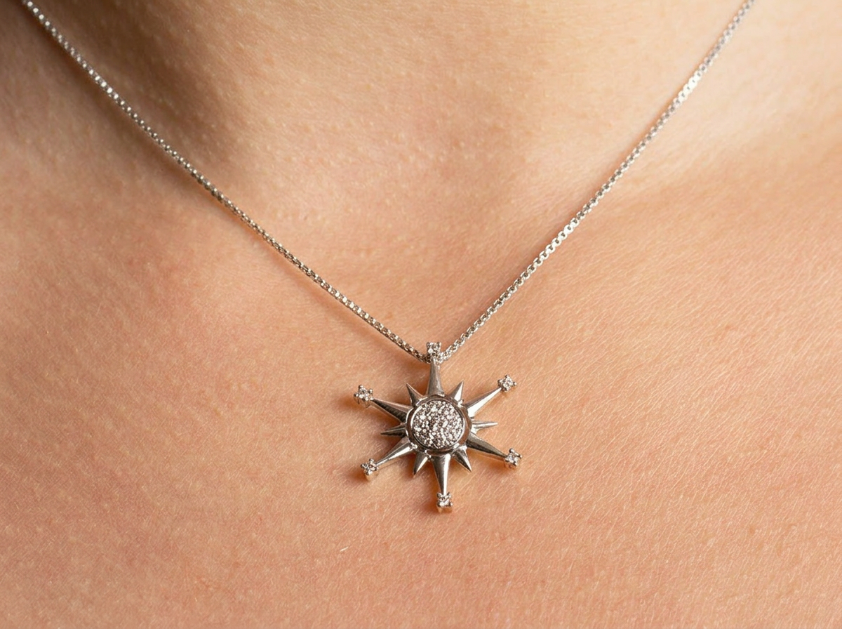 Sunburst Diamond Necklace