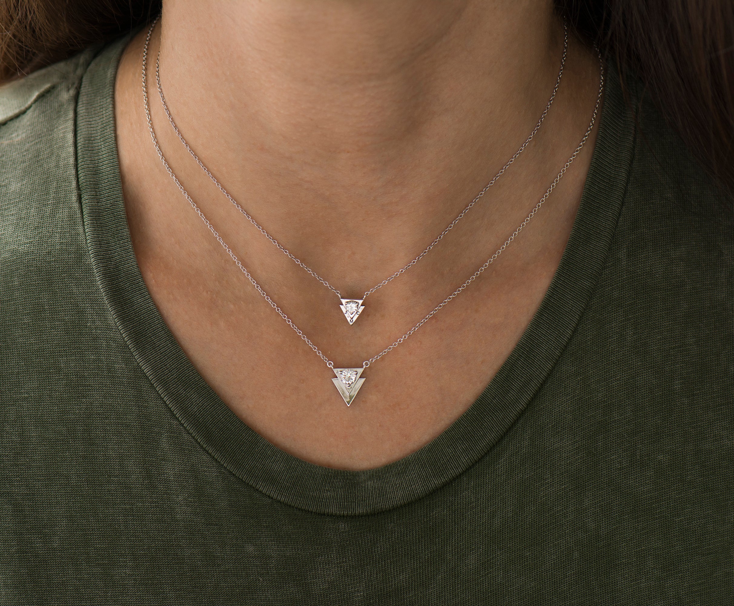 Triangle Diamond Necklace