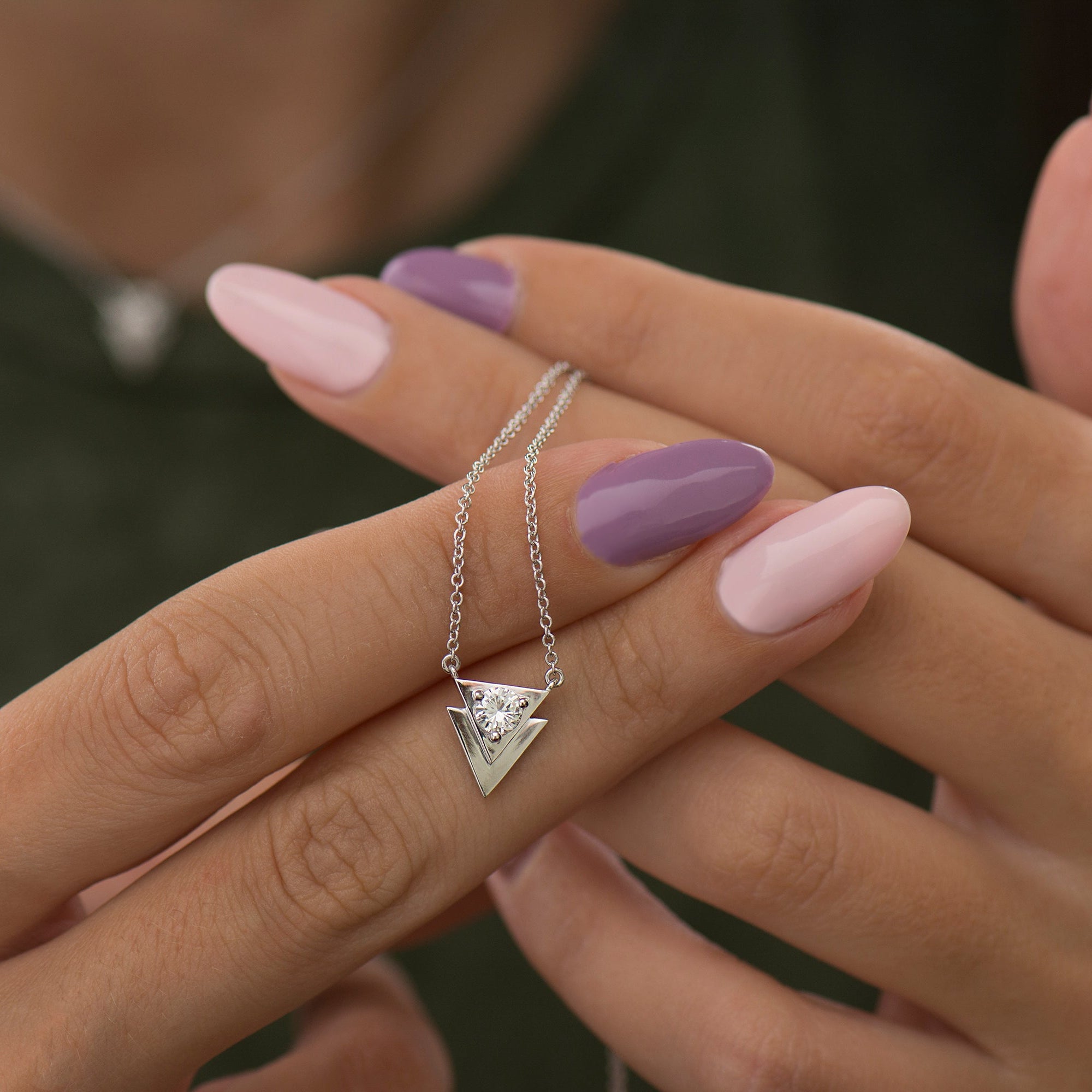 Triangle Diamond Necklace