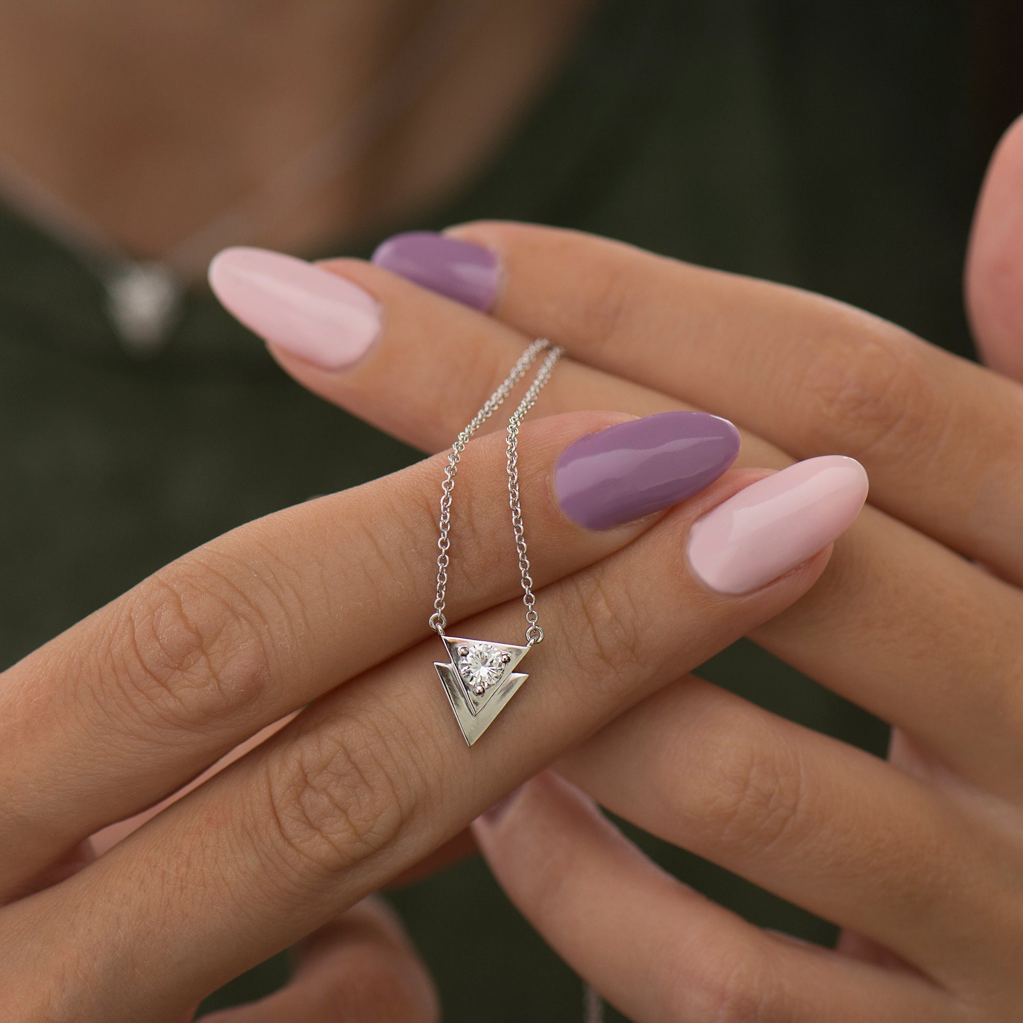 Triangle Diamond Necklace