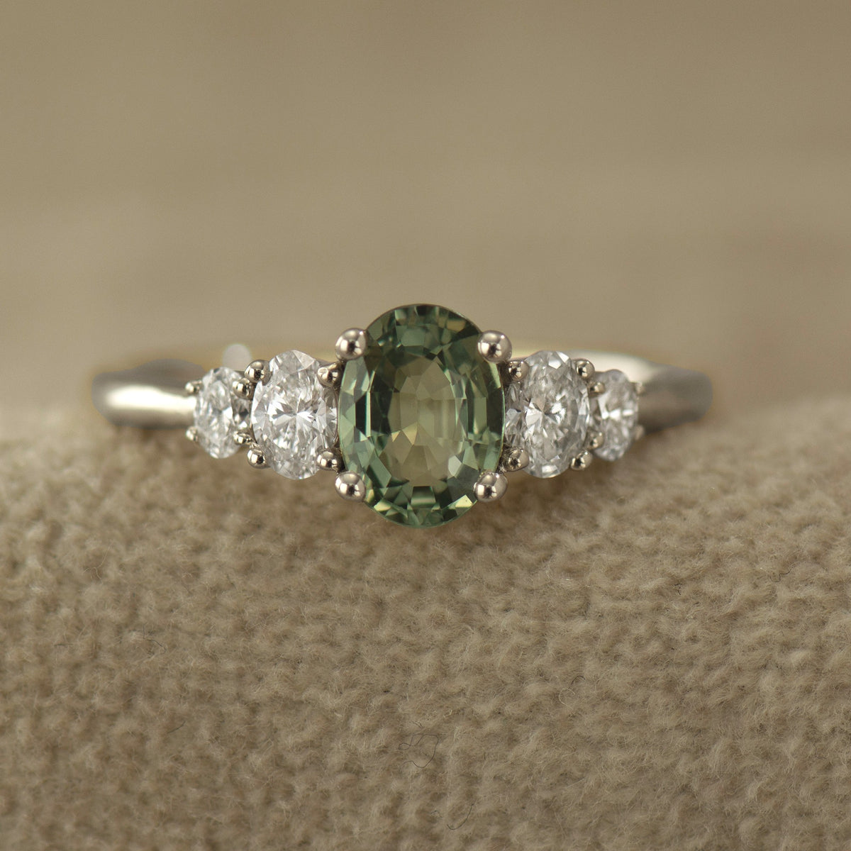 Clouds Sapphire Ring