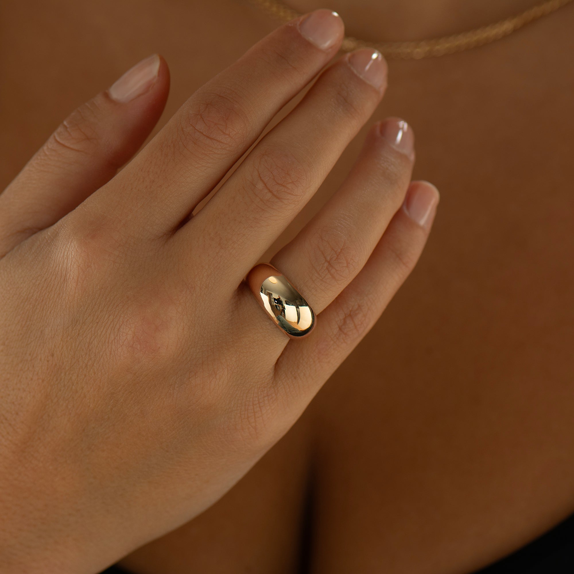 Plain Bombe Statement Ring