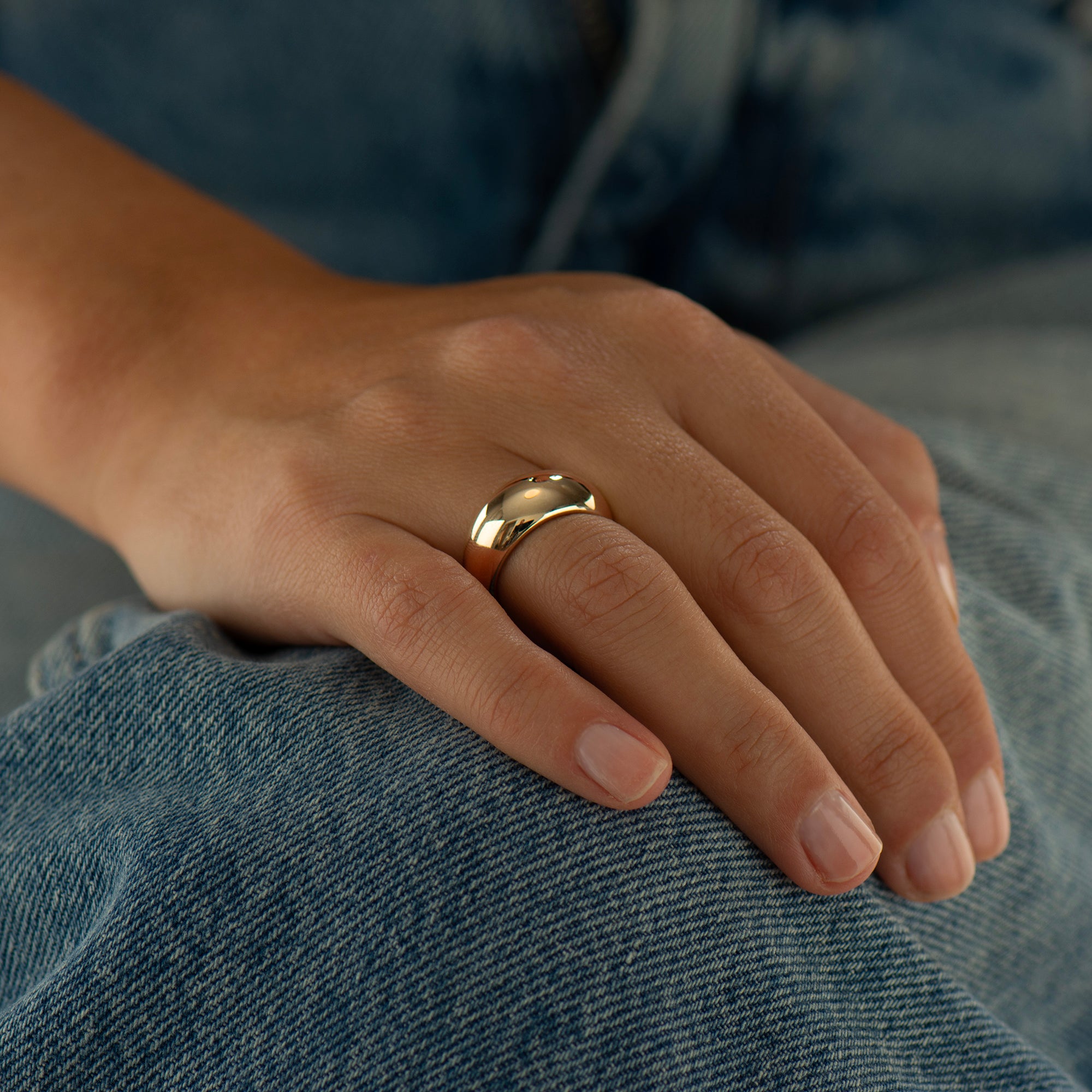 Plain Bombe Statement Ring