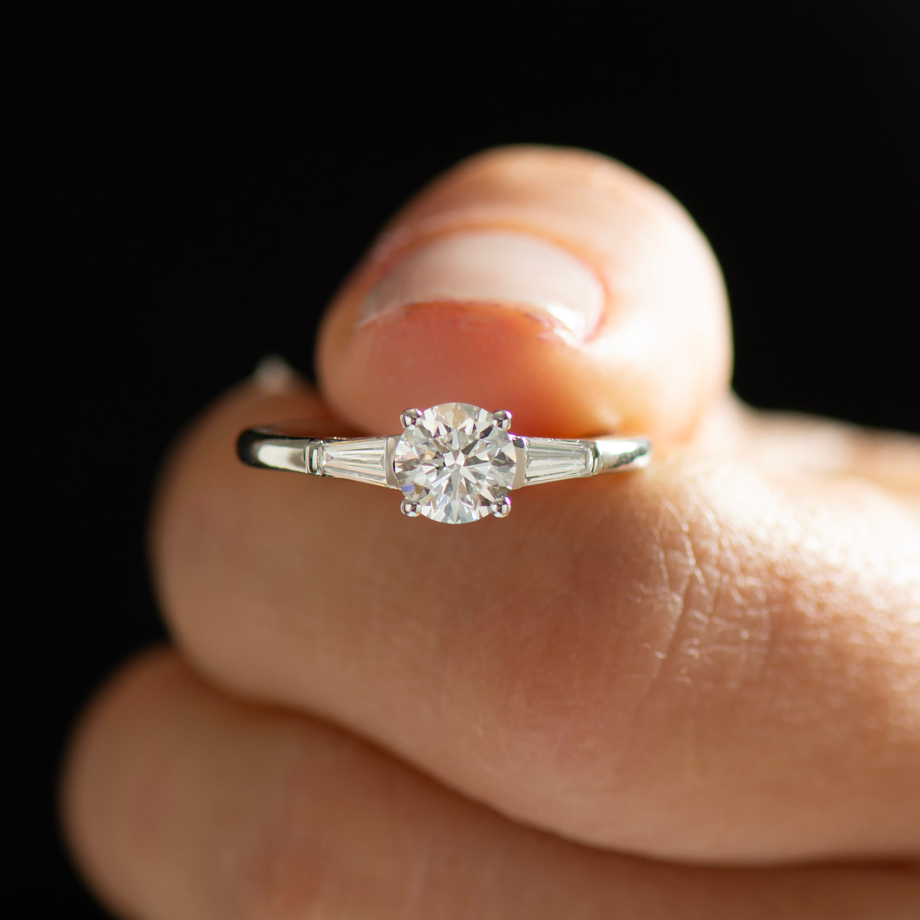 Classic Three Stone Diamond Engagement Ring