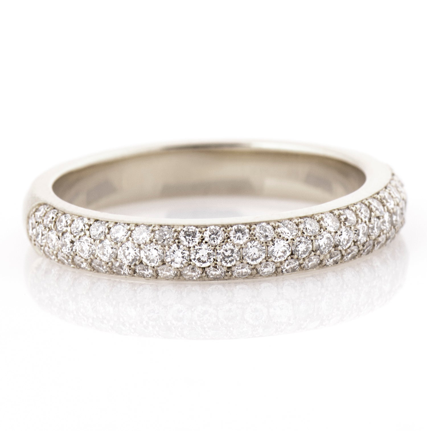 3 Row Micro Pavé Diamond Ring