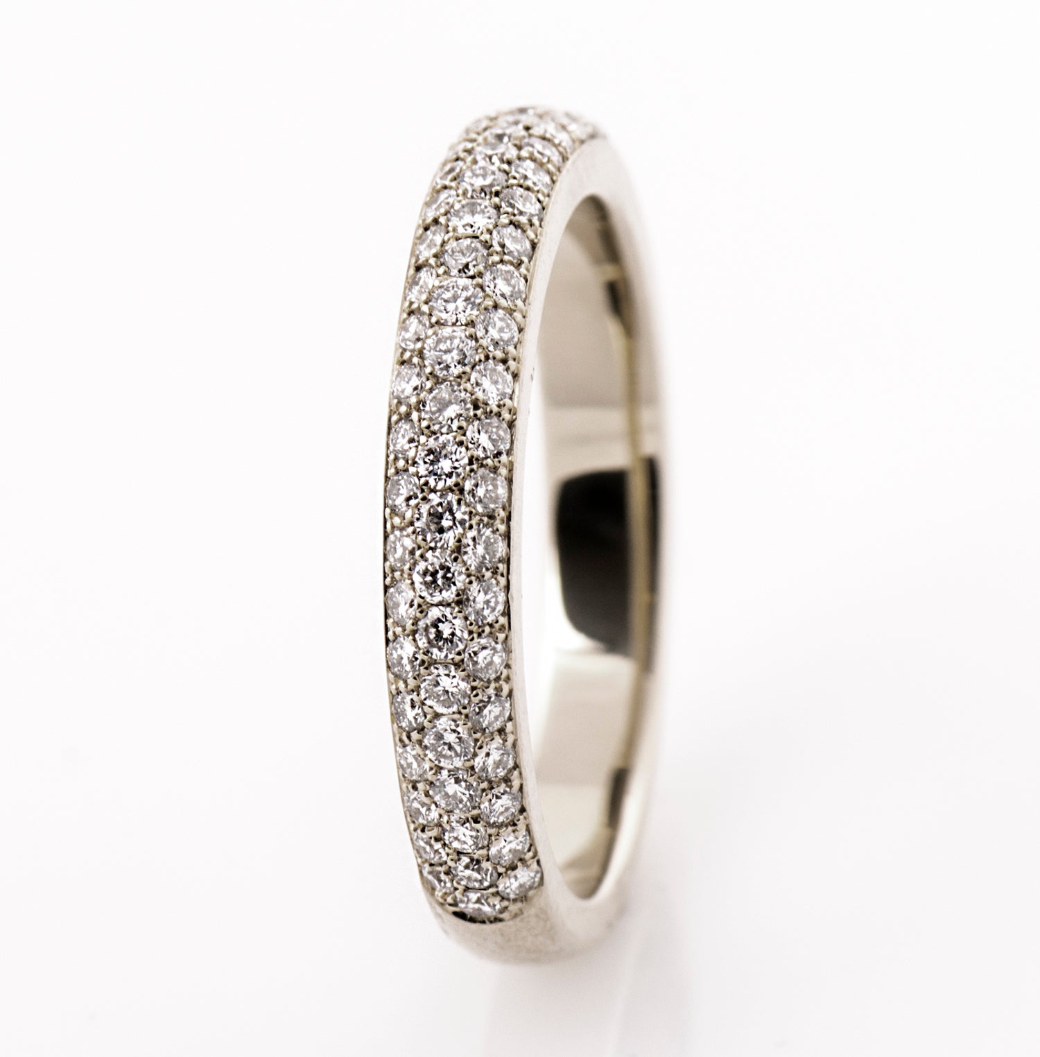 3 Row Micro Pavé Diamond Ring