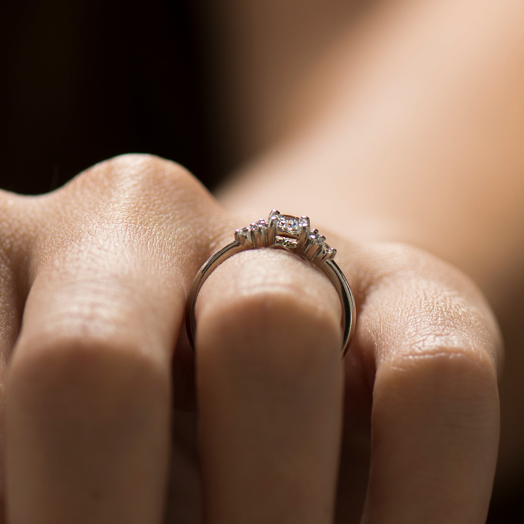Floral Engagement Ring