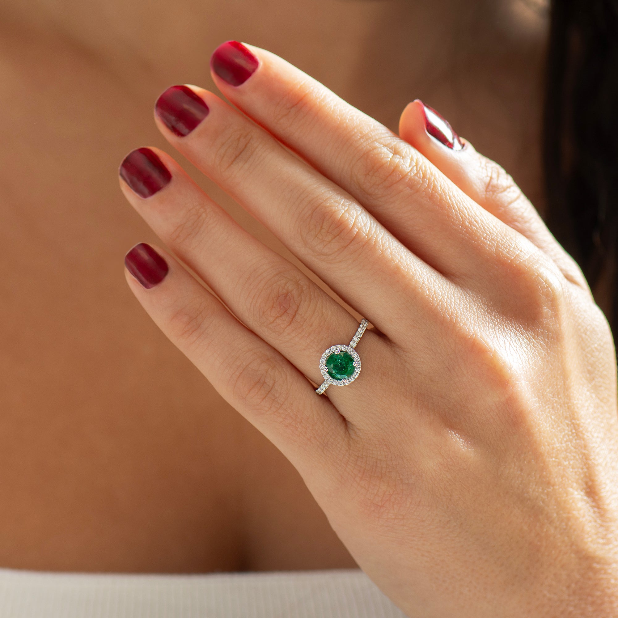 Zambian Emerald Engagement Ring