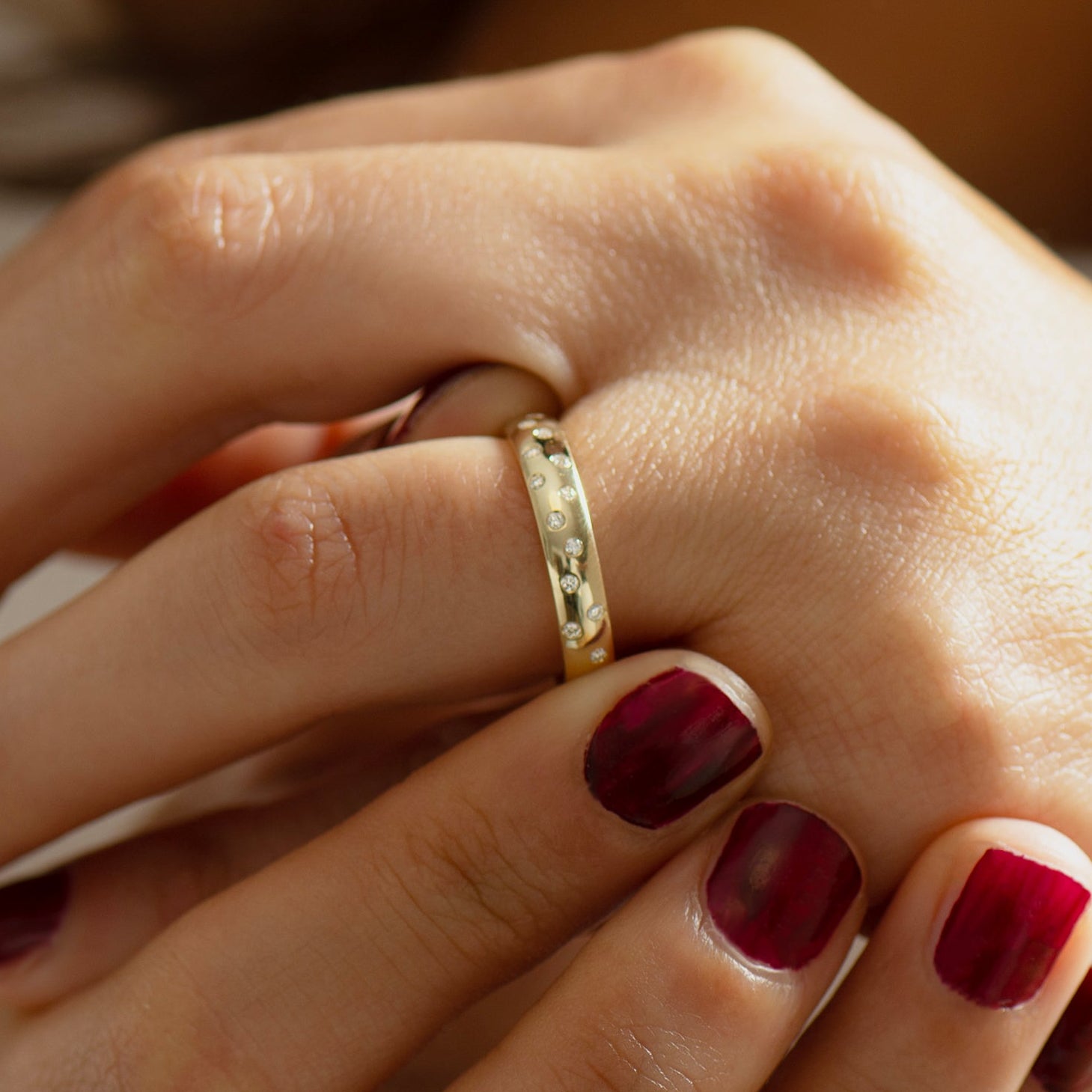 Scattered Diamond Ring