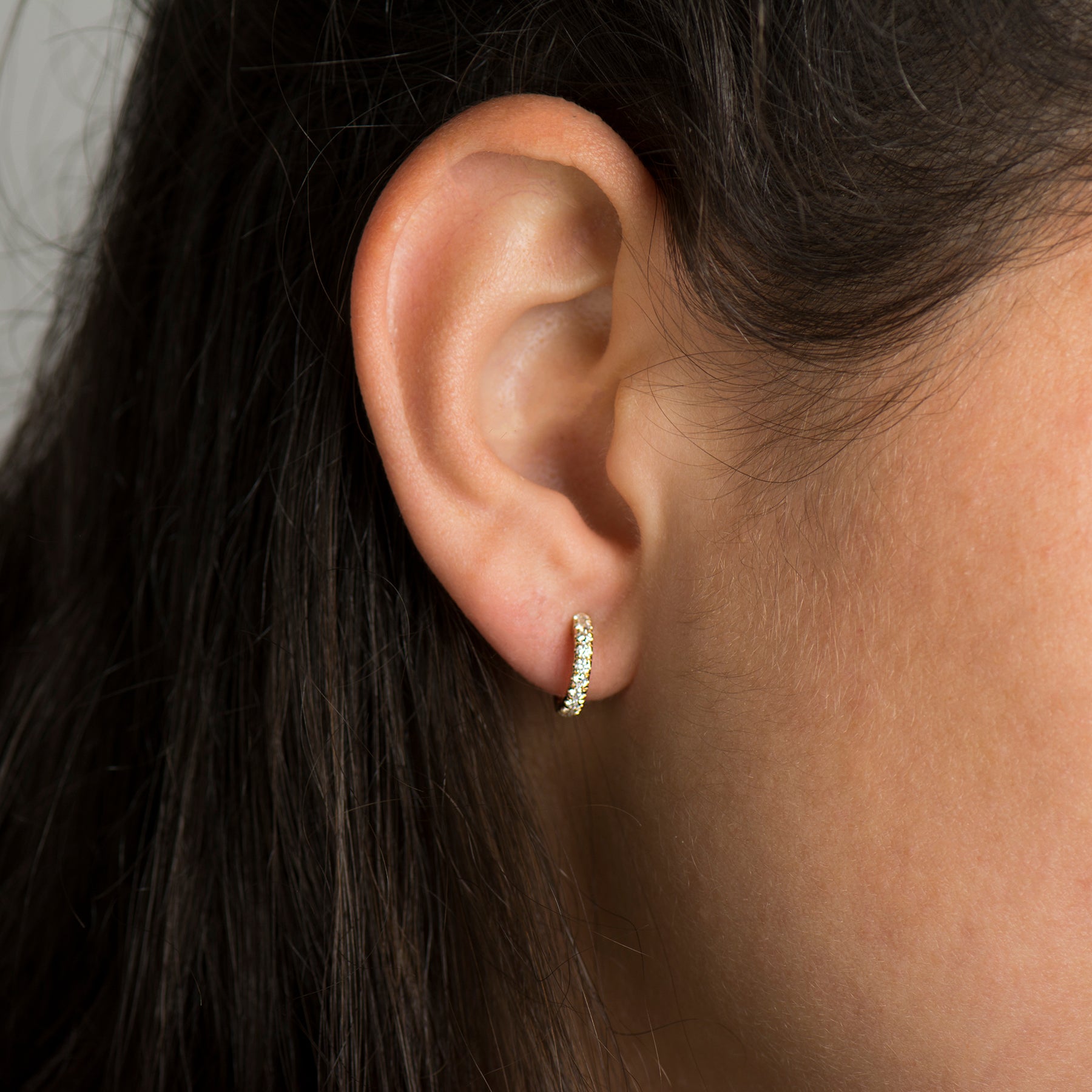 11MM Huggie Diamond Earrings