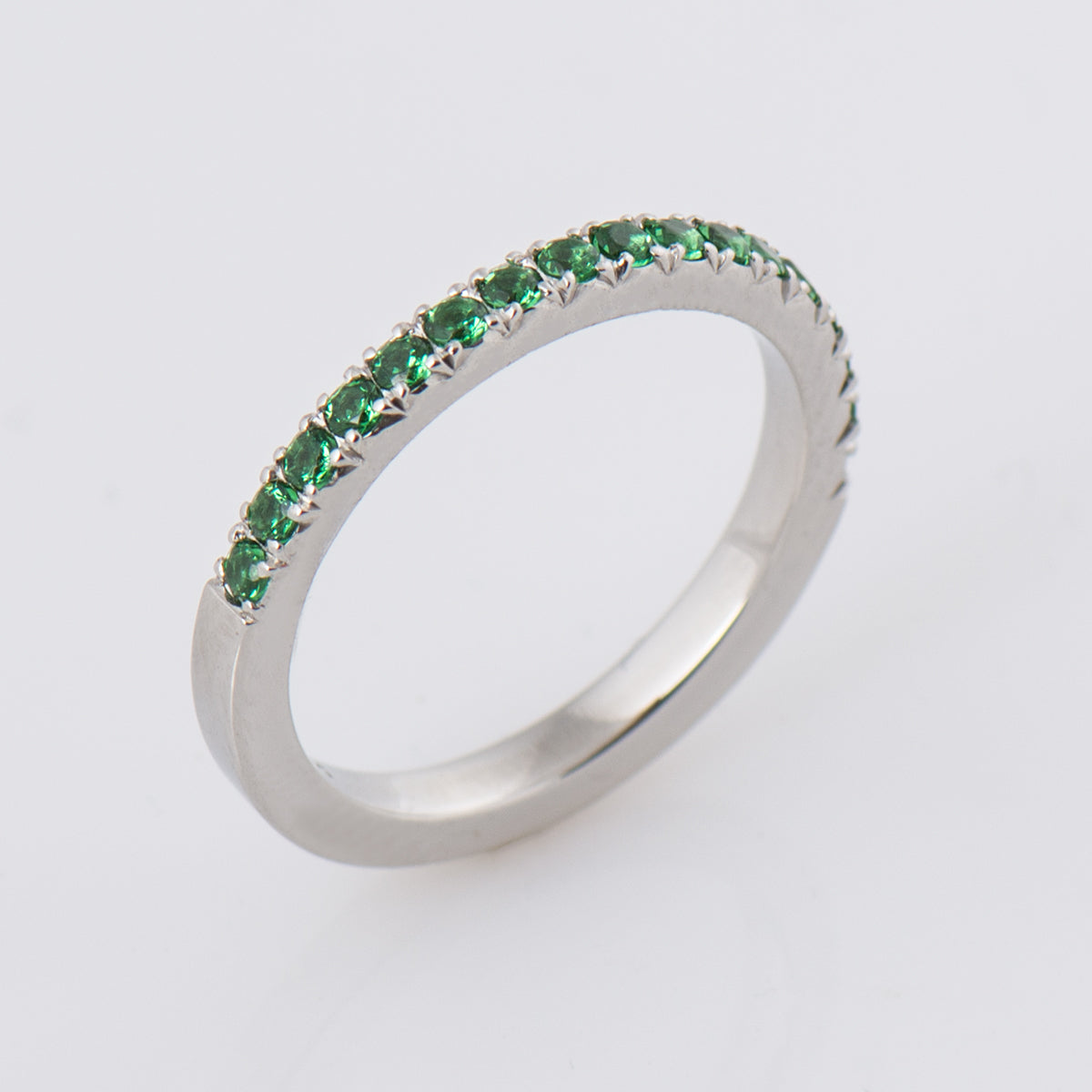 Emerald Half Eternity Ring