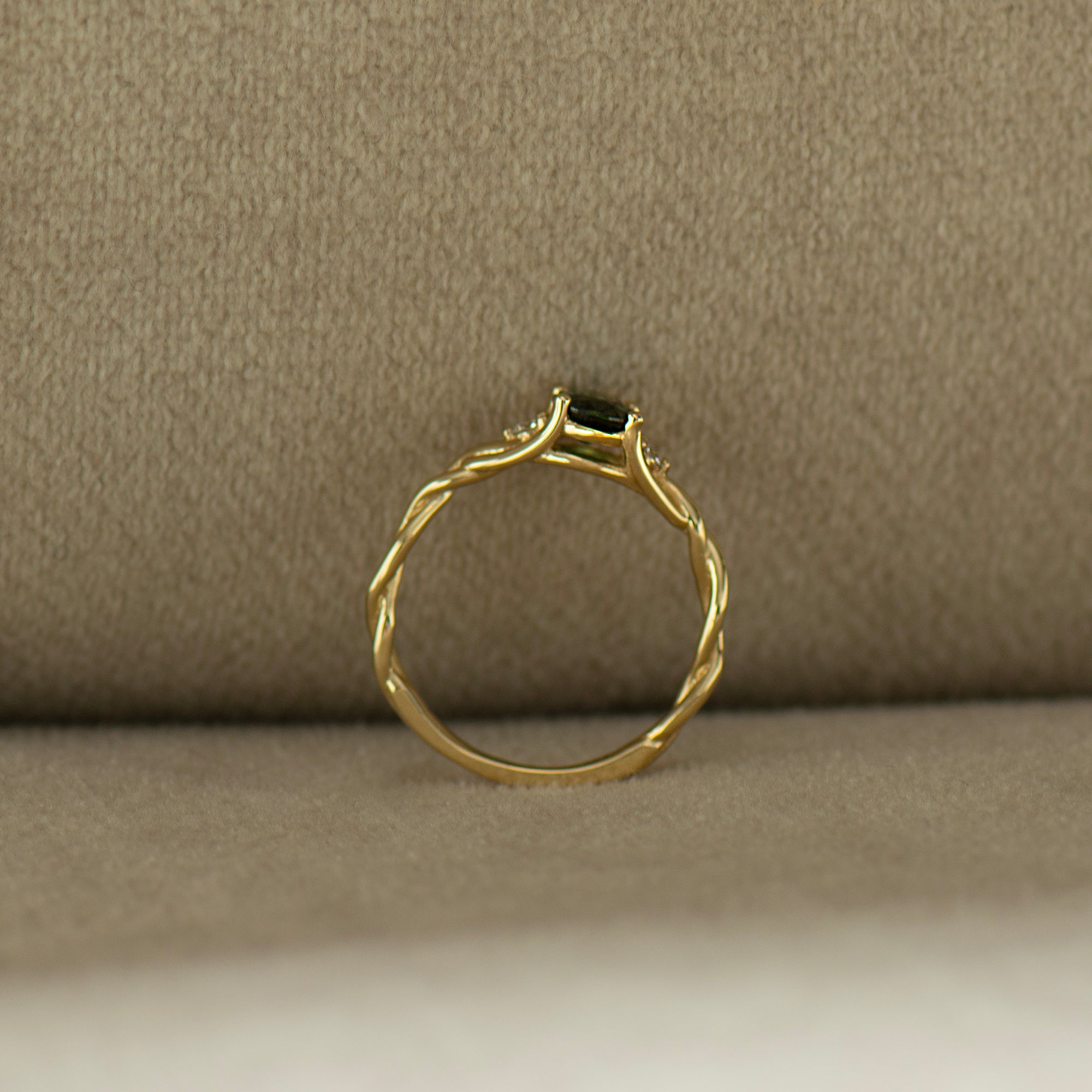Celtic Three Stone Sapphire Ring